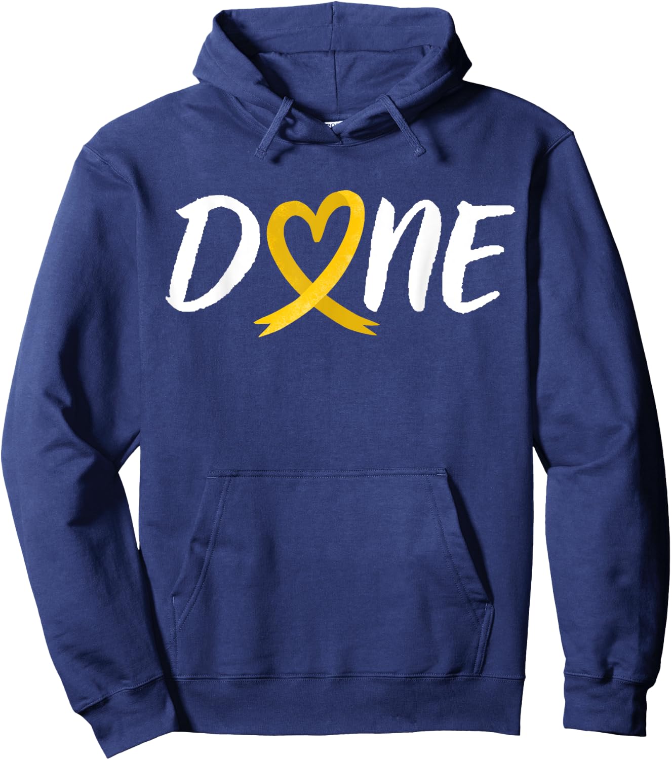 Done Last Day Of Radiation Chemo Sarcoma Bone Cancer Heart Hoodie - Hoodie | Navy