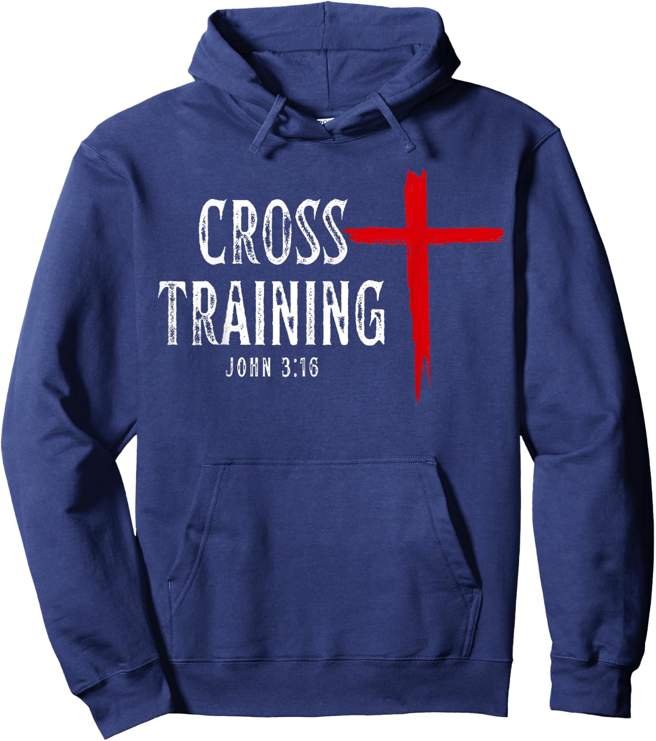 Cross Training Christian Workout Faith Religious Jesus Hoodie - Hoodie | Navy