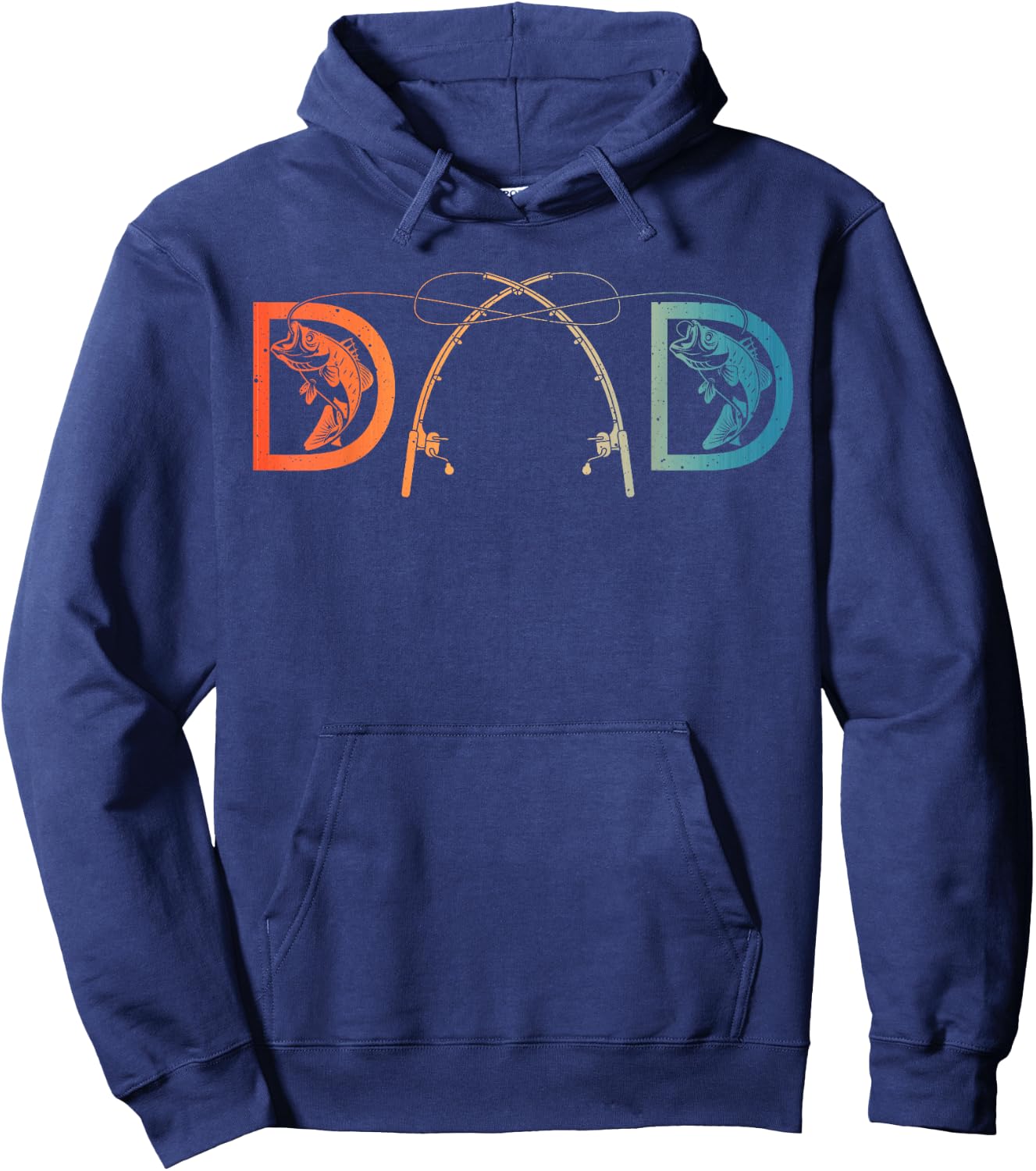 Funny Fishing Dad Art For Dad Men Father's Day Fishing Lover Hoodie - Hoodie | Navy