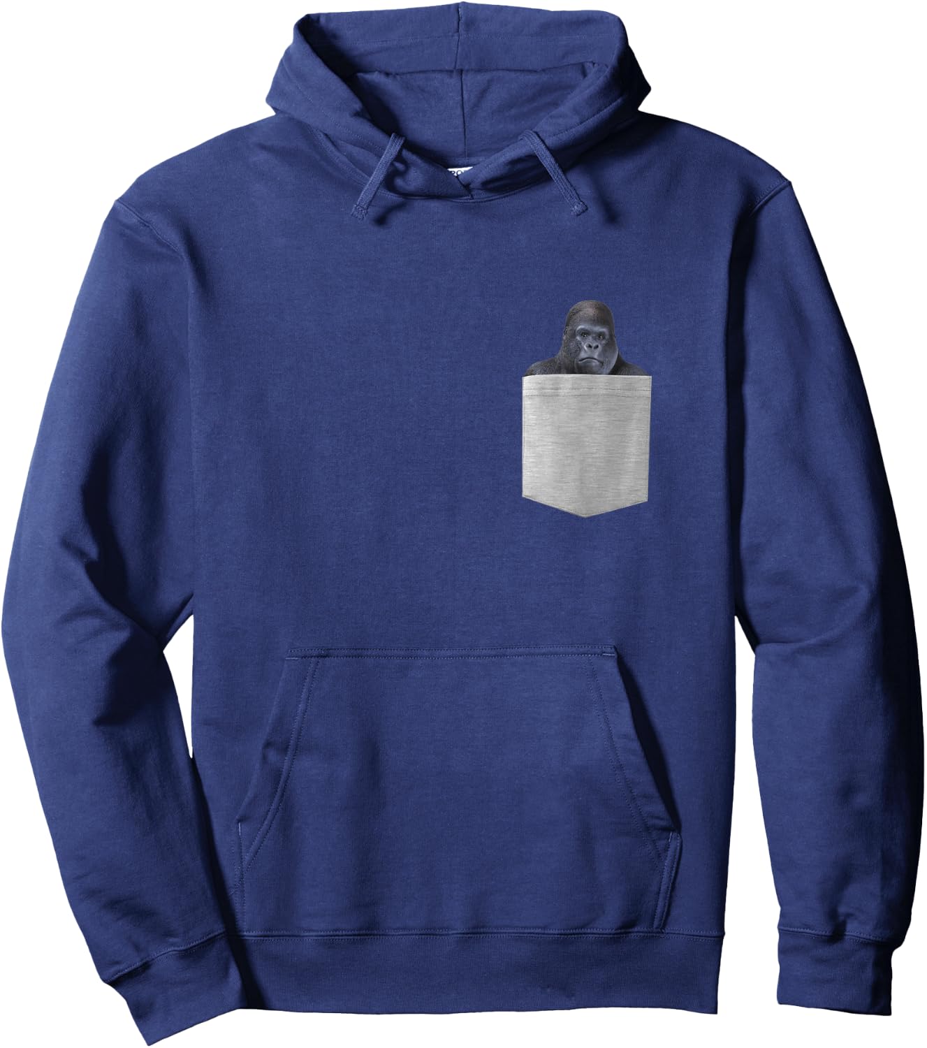 Gorilla In Your Pocket Funny Peeking Ape Monkey Wildlife Hoodie - Hoodie | Navy
