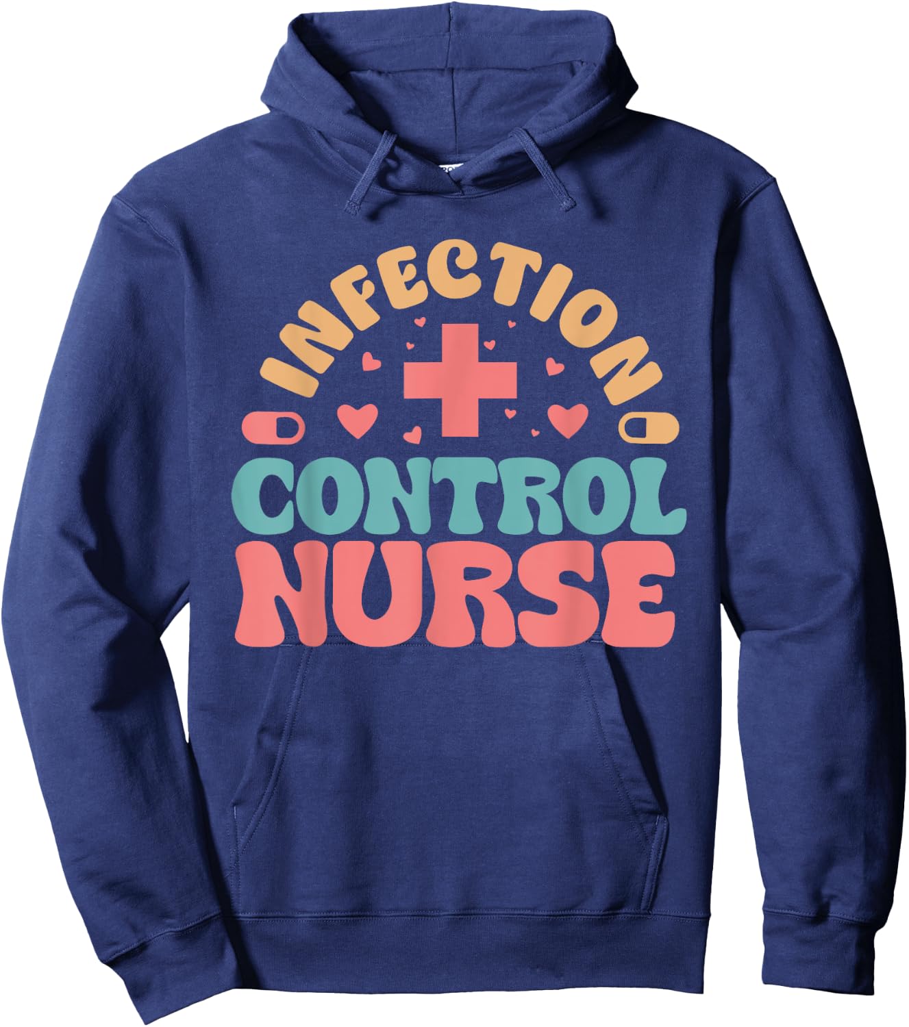 Infection Control Nurse Groovy Infection Control Nursing Hoodie - Hoodie | Navy