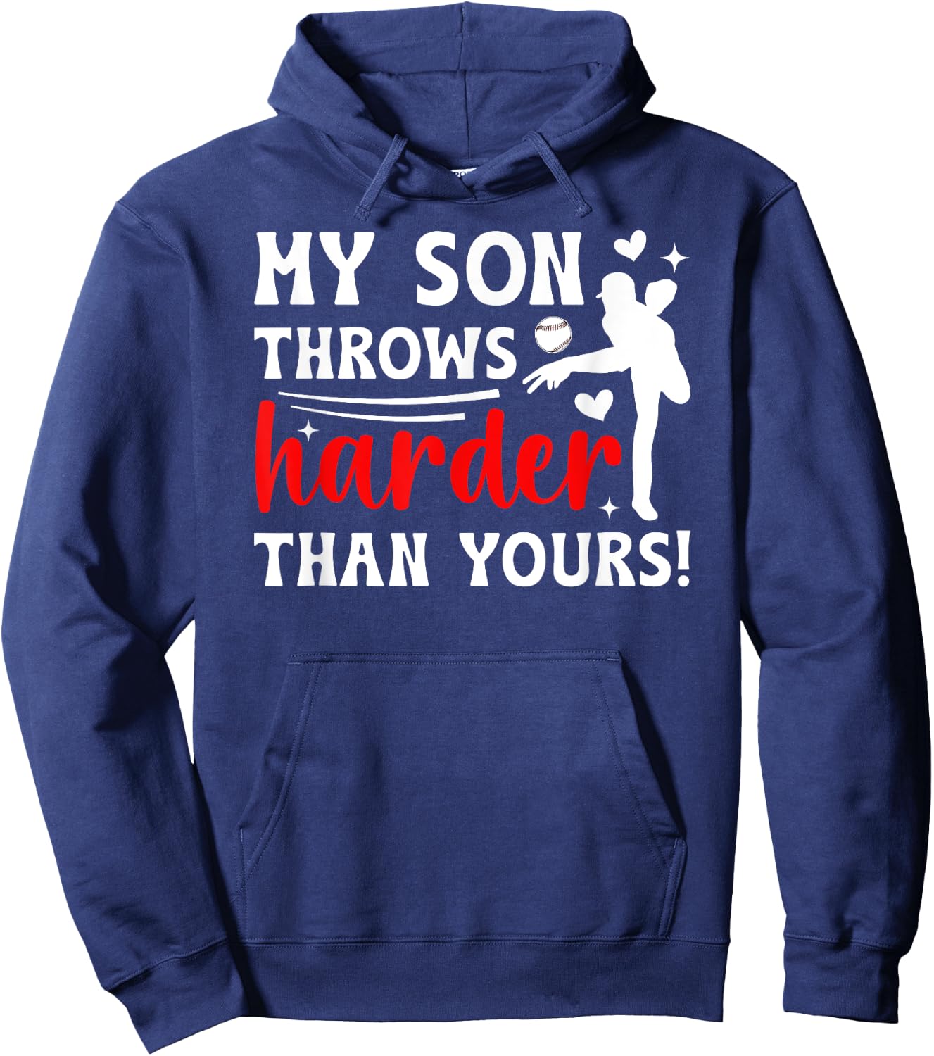 My Son Baseball Pitcher Mom Of A Baseball Pitcher Mother Hoodie - Hoodie | Navy