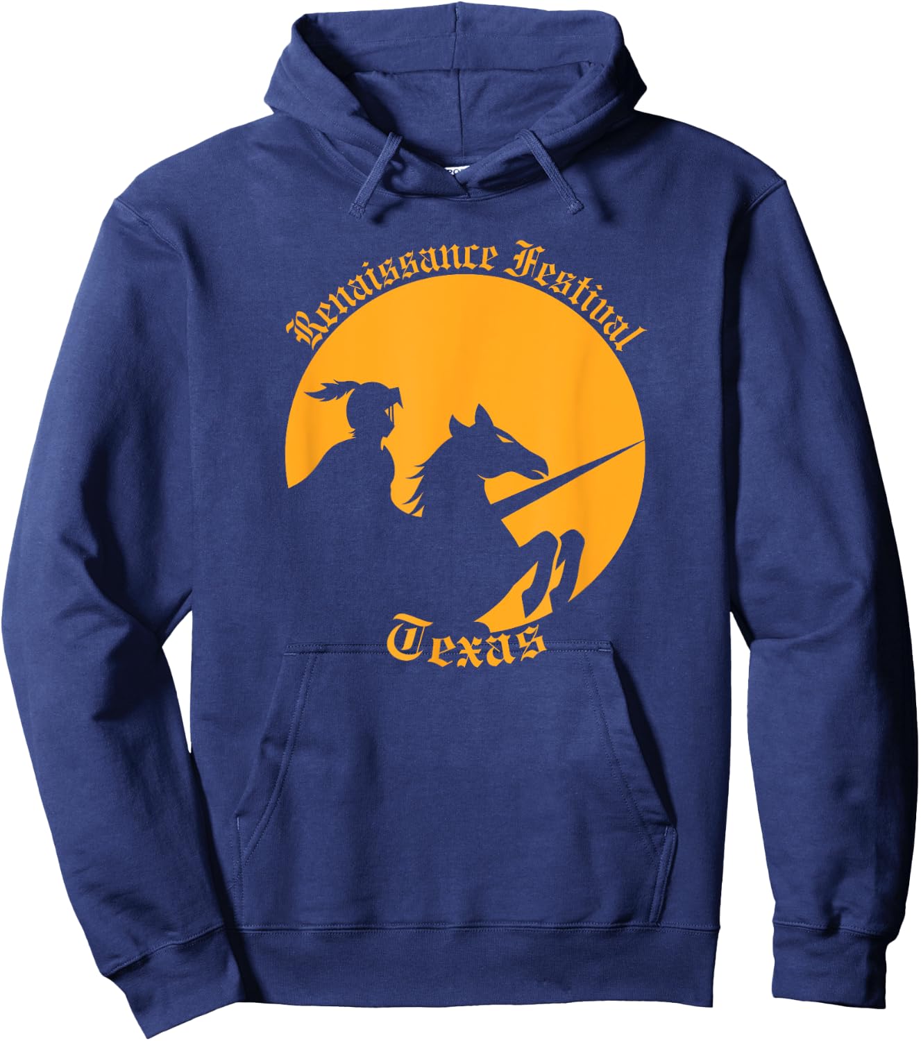 Renaissance Festival Texas Knight & Horse Hoodie - Hoodie | Navy