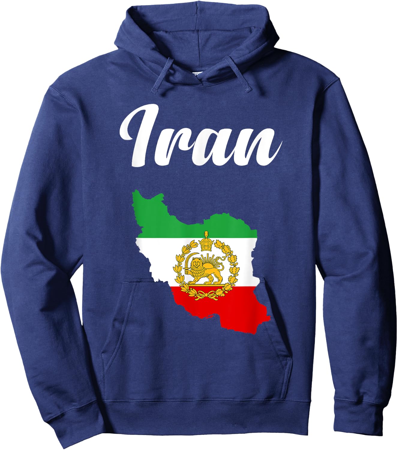 Iran Lion Sun Flag,Iran,Persian,Iran map,Flag of Iran. Hoodie - Hoodie | Navy