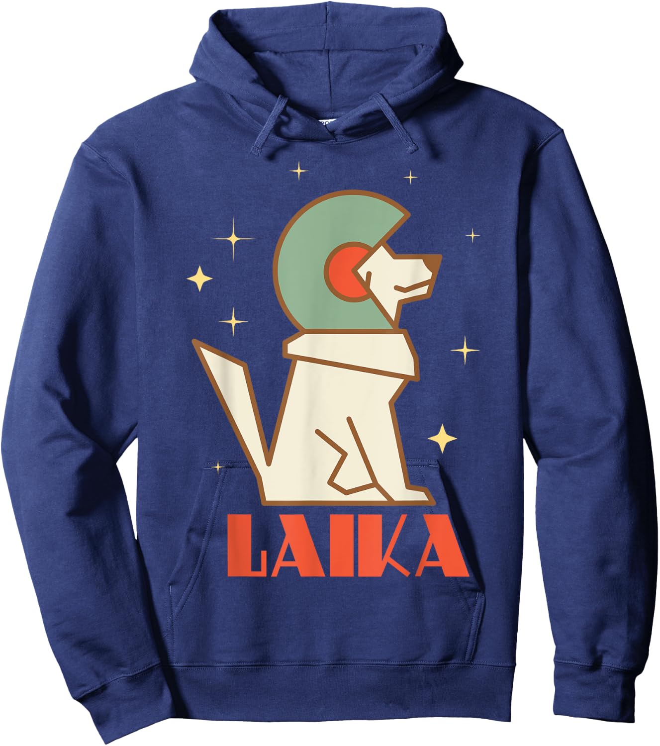 Laika Sputnik Space Dog Space Travel USSR Men Women Hoodie - Hoodie | Navy
