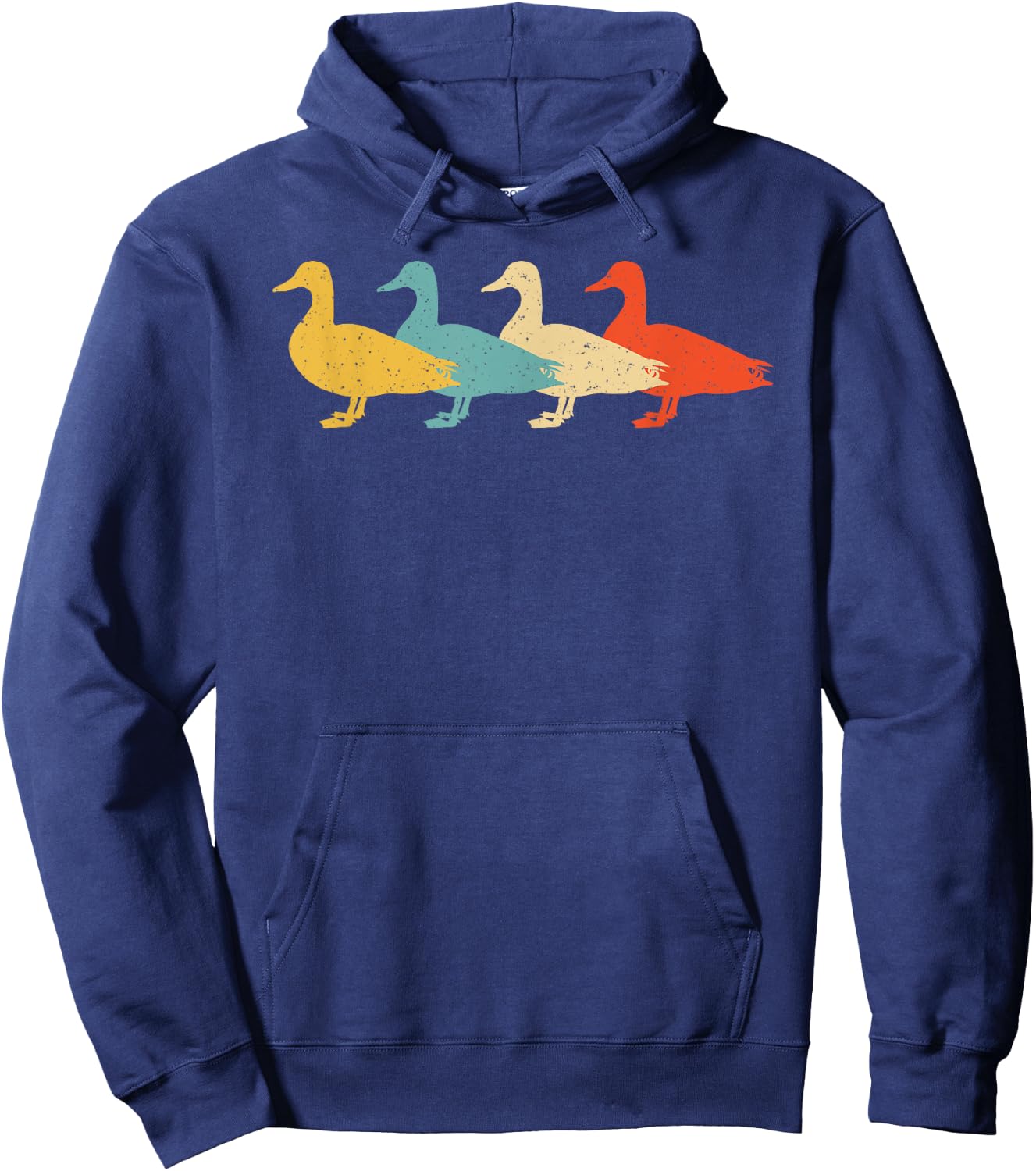 Mallard Vintage Retro Duck Bird Drake Lover 60s 70s Gift Hoodie - Hoodie | Navy