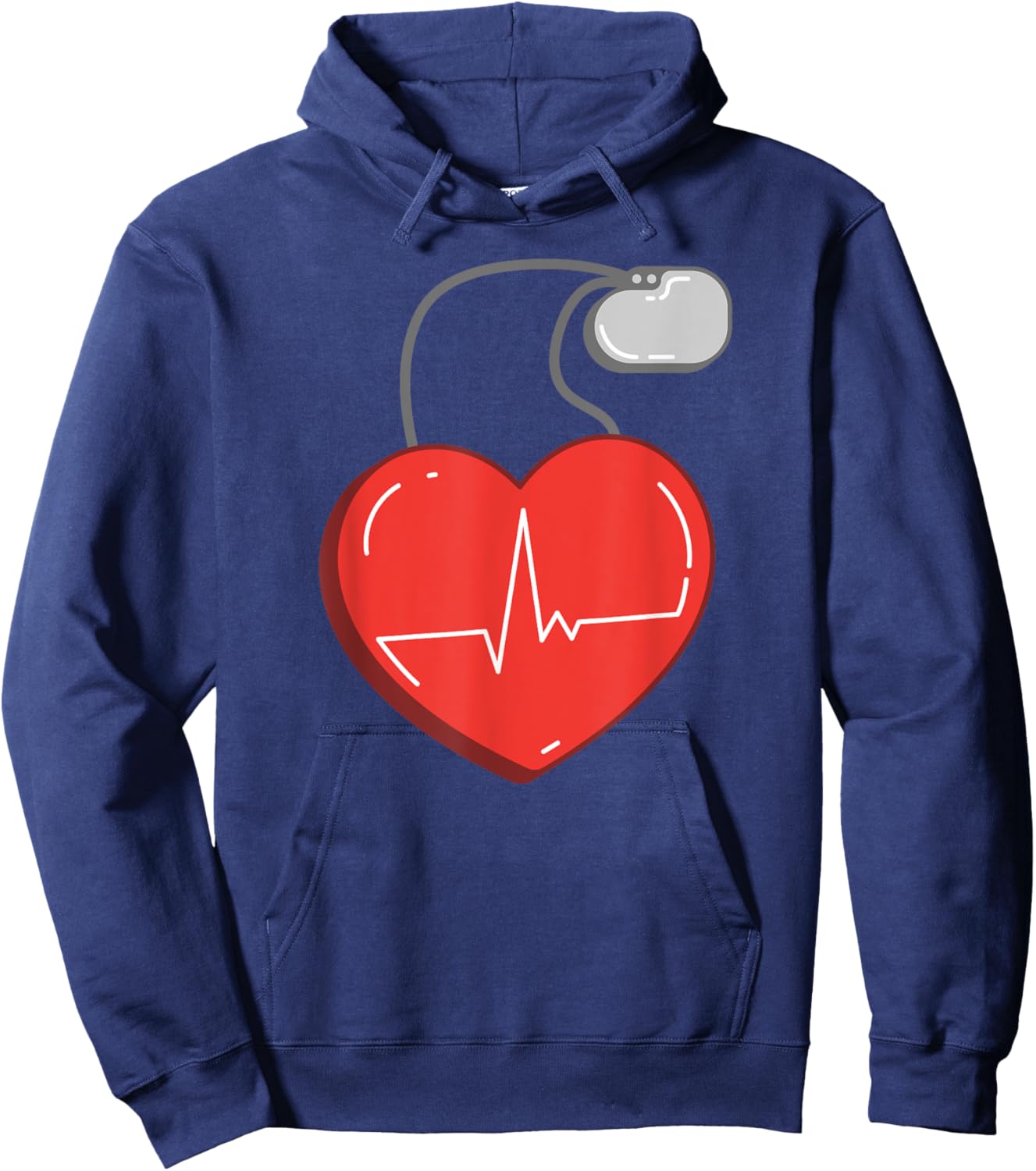 Implantable Defibrillator ICD Cardiac Pacemaker Recipient Hoodie - Hoodie | Navy