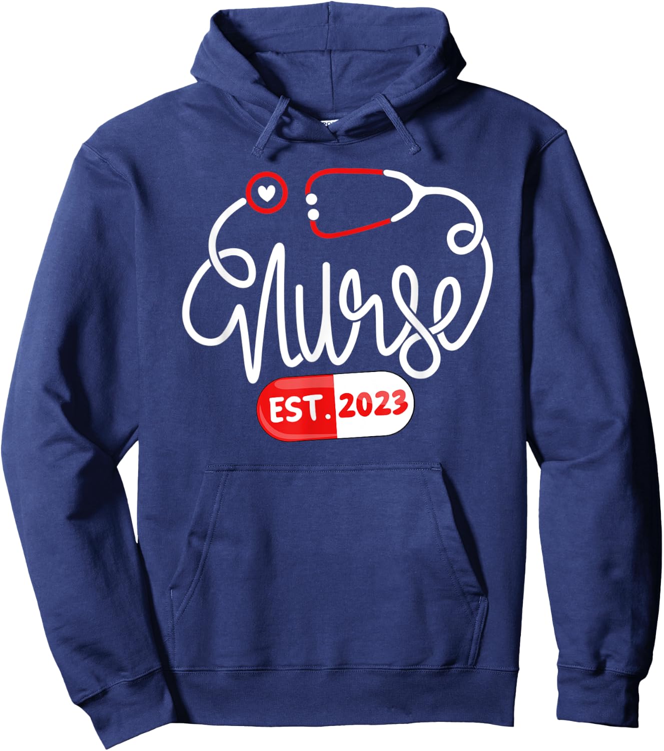 RN Nursing School Nurse Graduation Nurse Established 2023 Hoodie - Hoodie | Navy