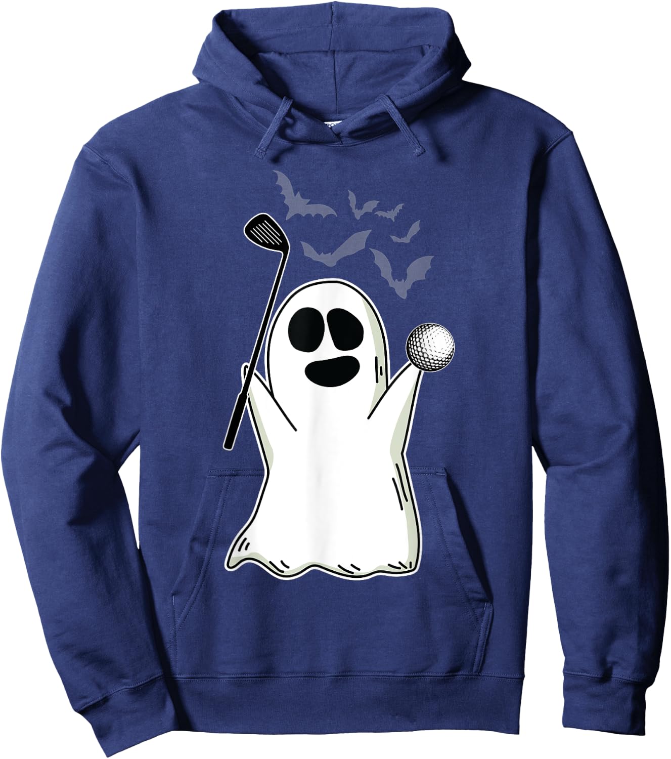 Ghost Playing Golf Lazy DIY Halloween Costume Funny Golfer Hoodie - Hoodie | Navy