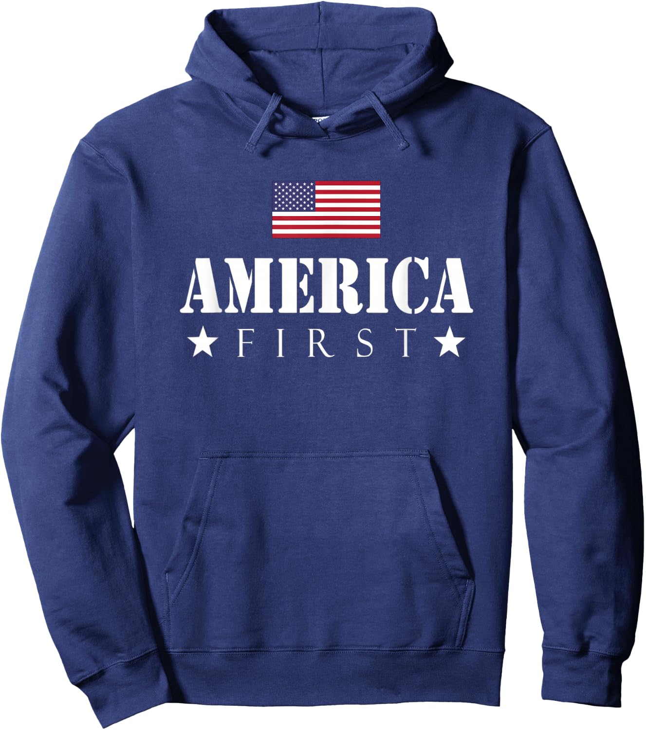 America First AmericaFirst USA Flag American Pride July 4th Hoodie - Hoodie | Navy