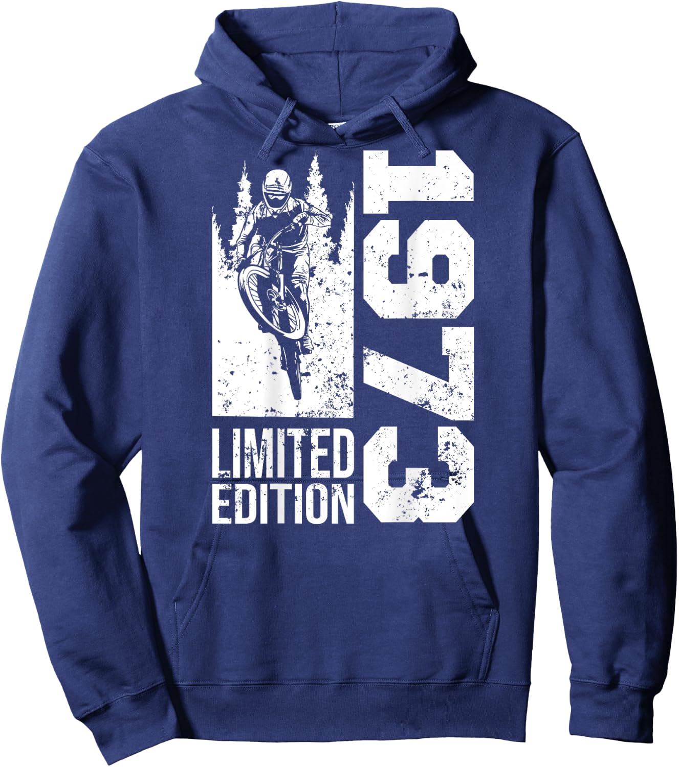Vintage 1973 born Birthday cycling Mountain-Bike MTB-Bicycle Hoodie - Hoodie | Navy