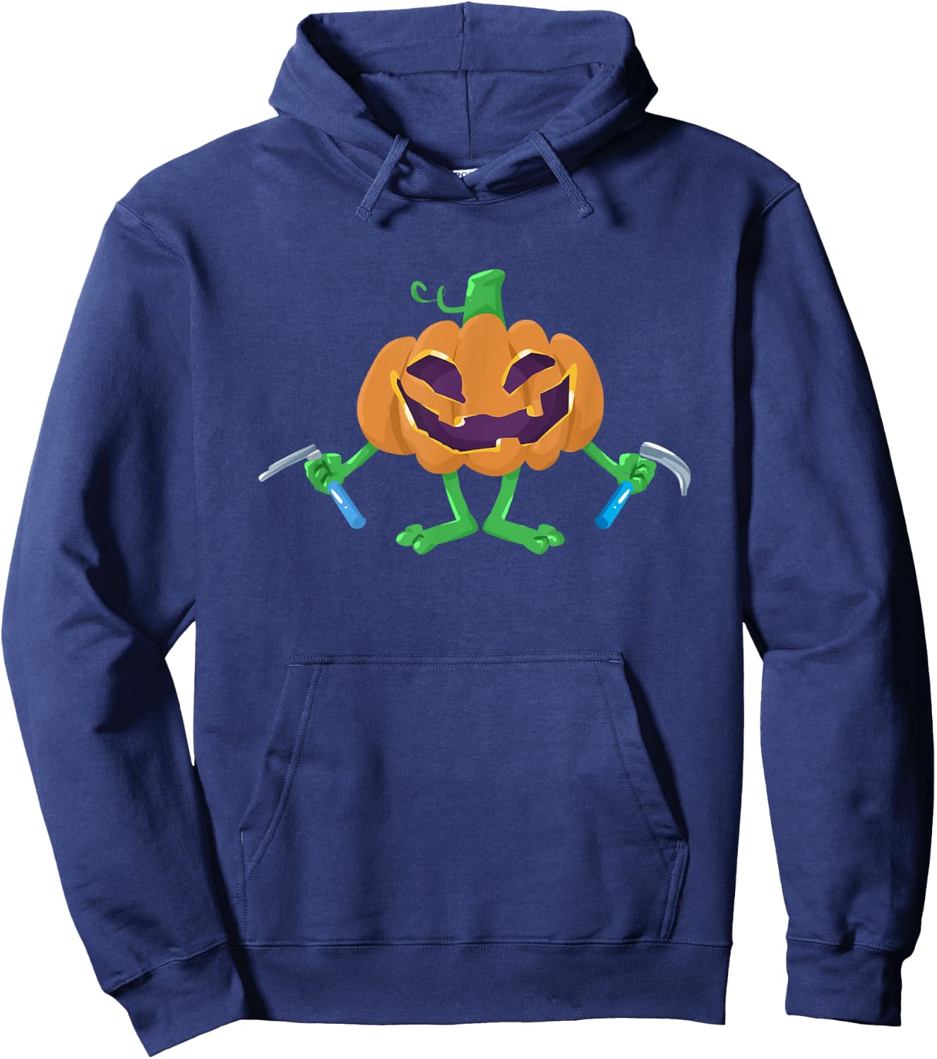 Cool Spooky anesthesia Halloween pumpkin with laryngoscope Hoodie - Hoodie | Navy