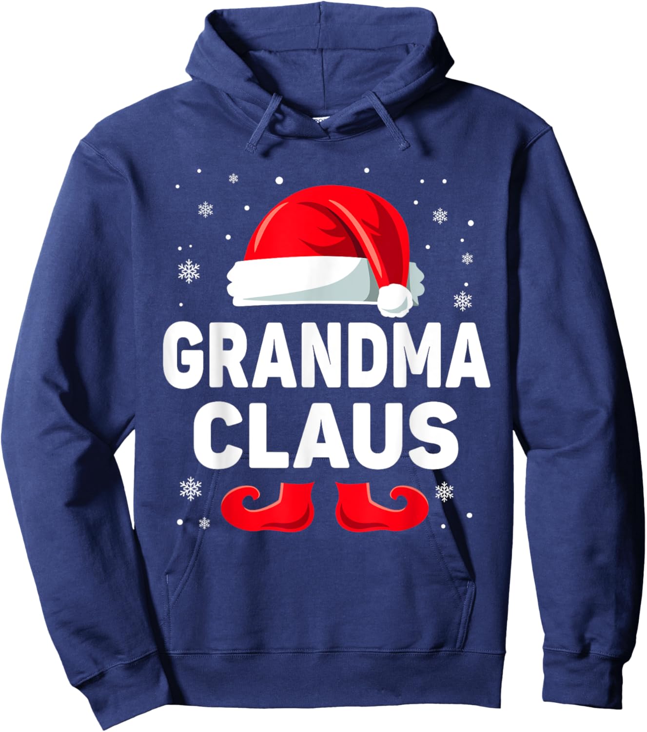 Grandma Claus Christmas Matching Family Group Funny Xmas Hoodie - Hoodie | Navy