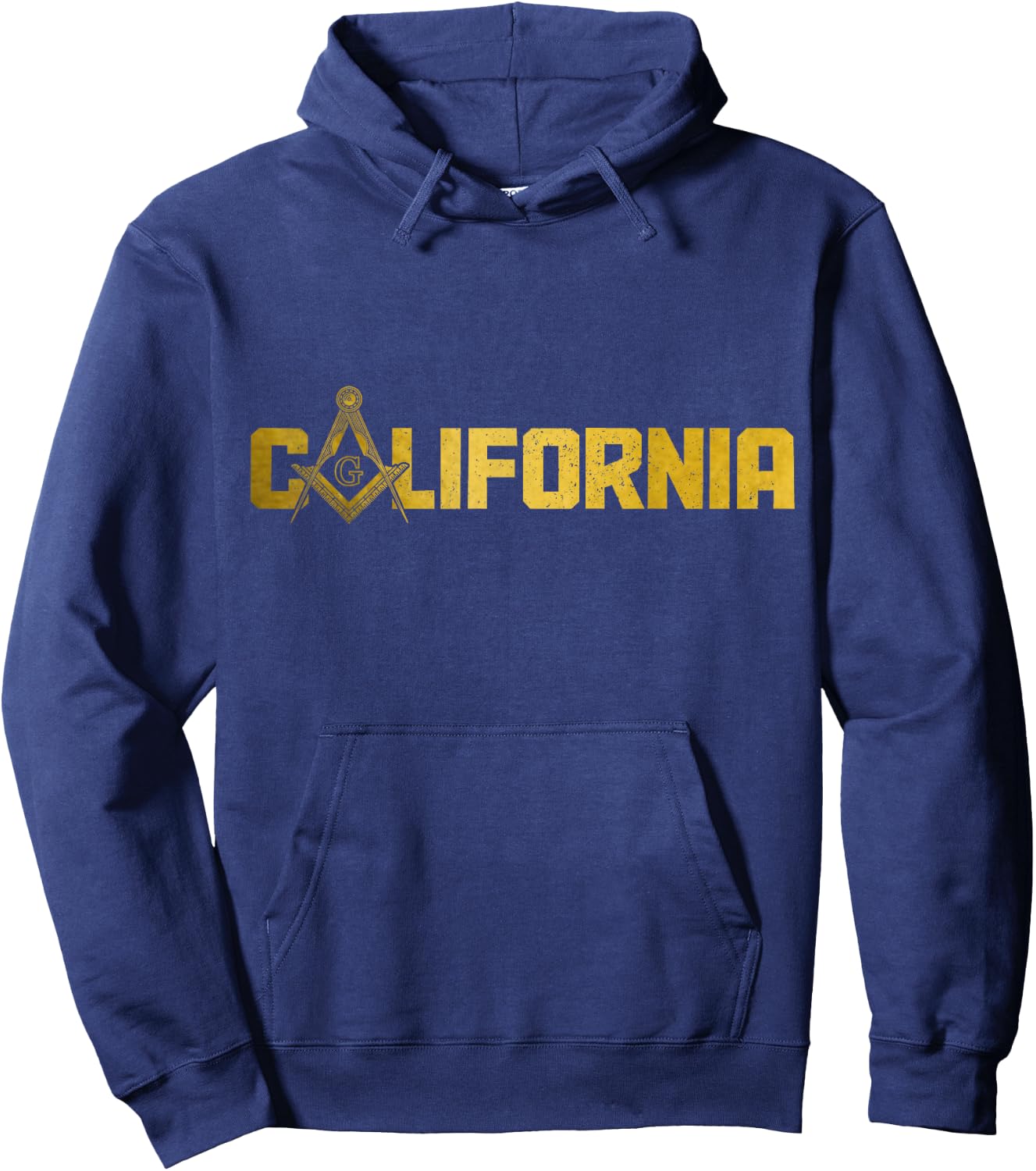 California Mason Freemason Masonic Square & Compass Hoodie - Hoodie | Navy