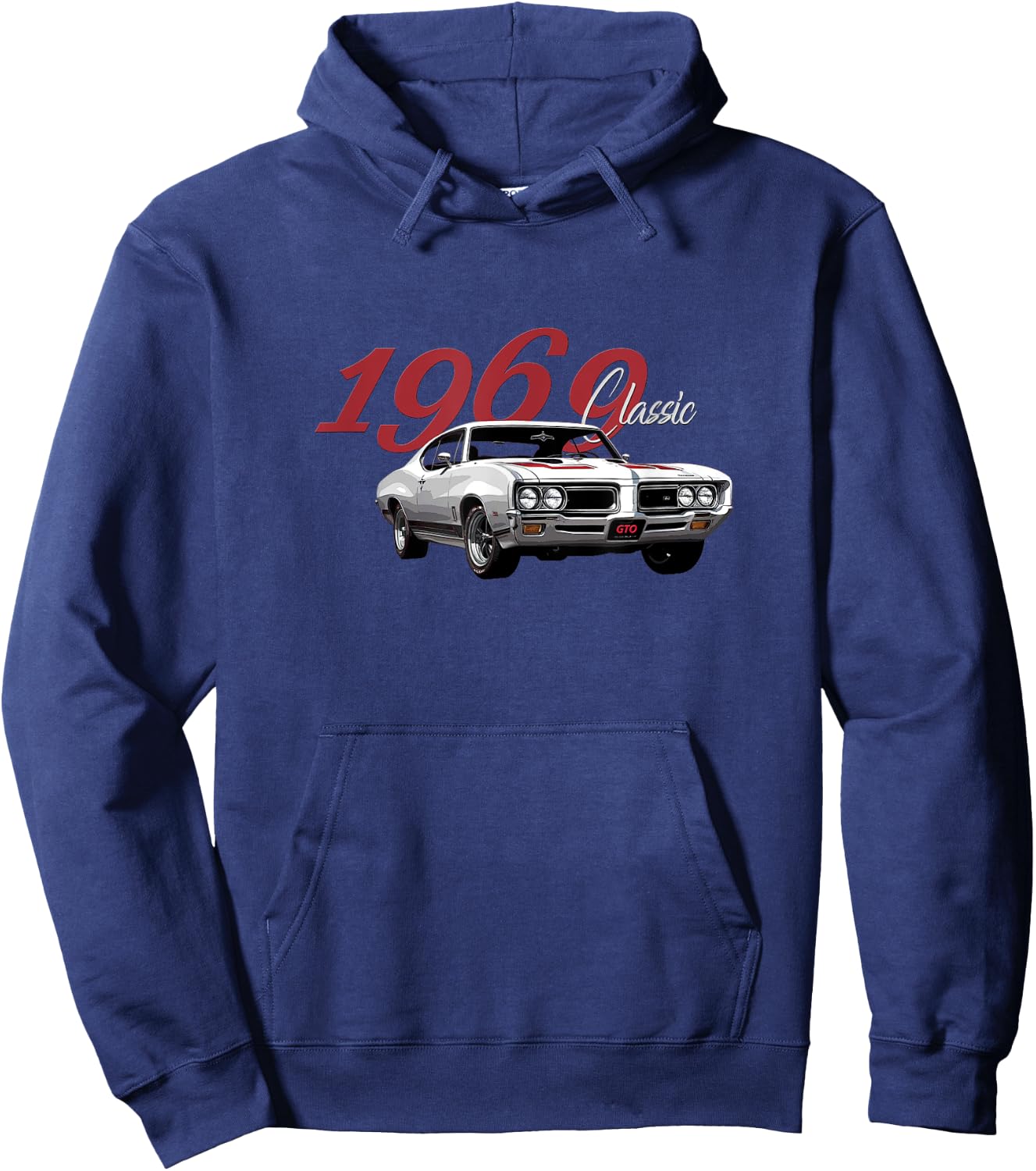 Vintage 1969 Gto, American Muscle Cars, Classic Hot Rods Hoodie - Hoodie | Navy