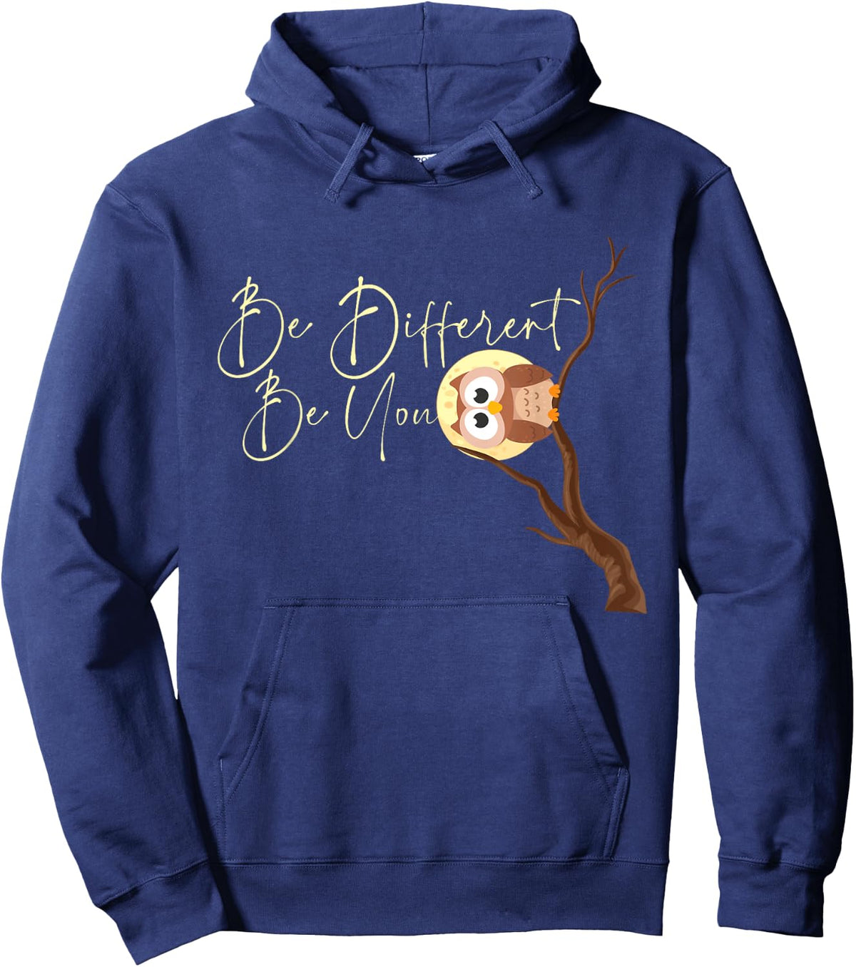 Be Different Be You - Owl Owlet Birds Lover Ornithologist Hoodie - Hoodie | Navy