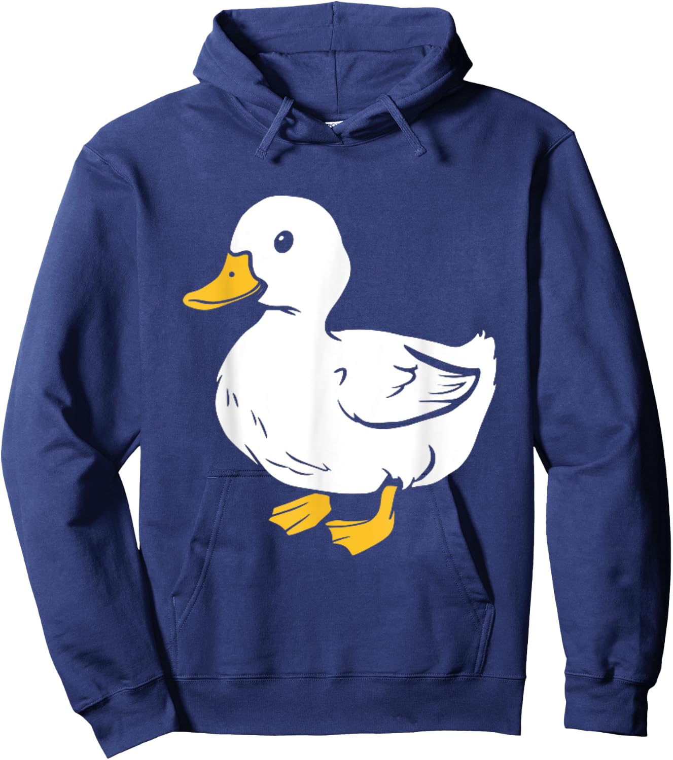 American White Pekin Duck Cute cartoon Duck Funny Duckling Hoodie - Hoodie | Navy