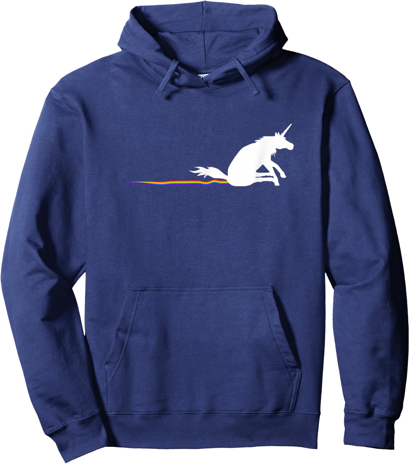 Unicorn rainbow butt scrape Hoodie - Hoodie | Navy
