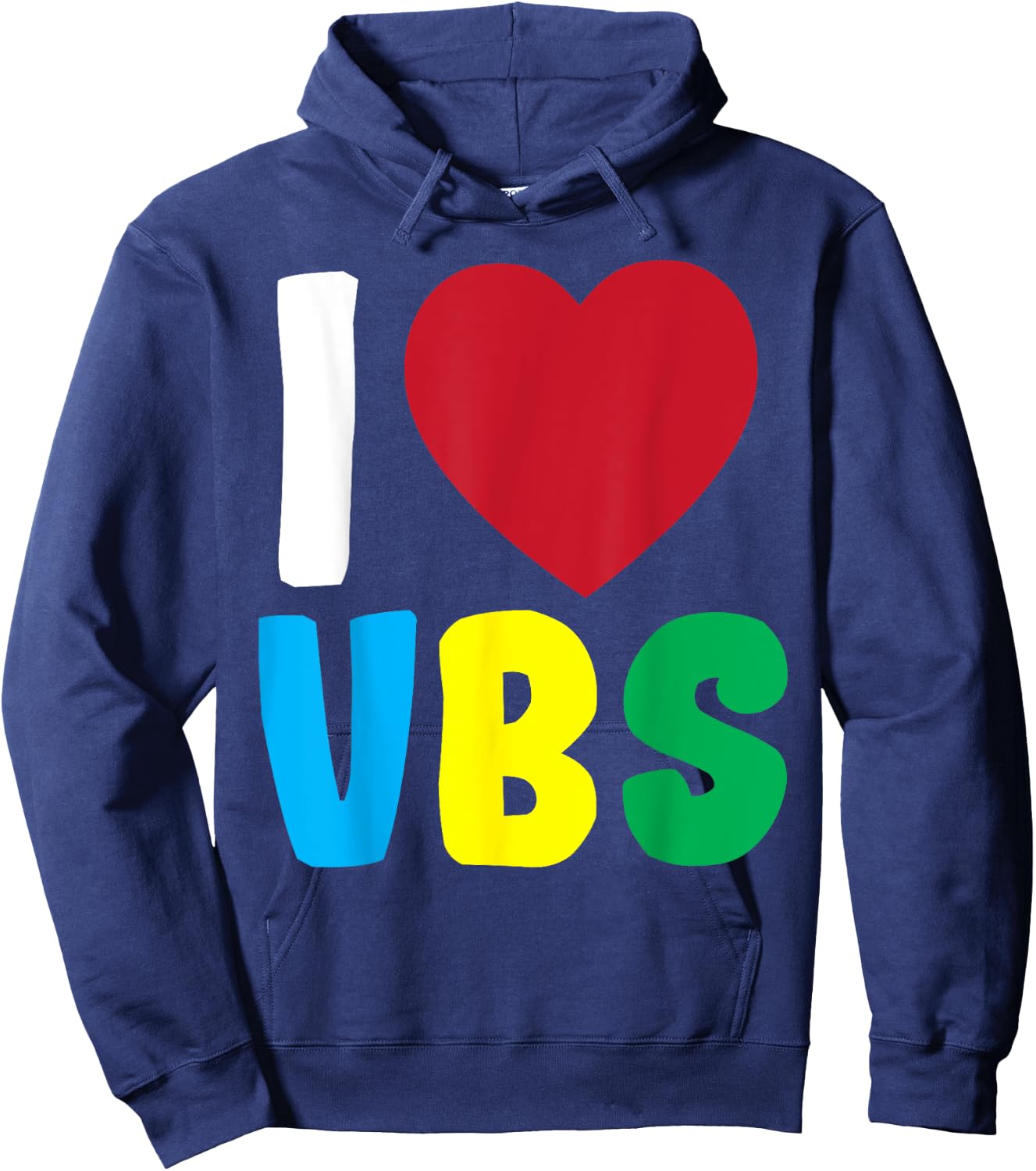 I Love VBS Vacation Bible School 2024 Summer Preschool VBS Women Kids Hoodie - Hoodie | Navy