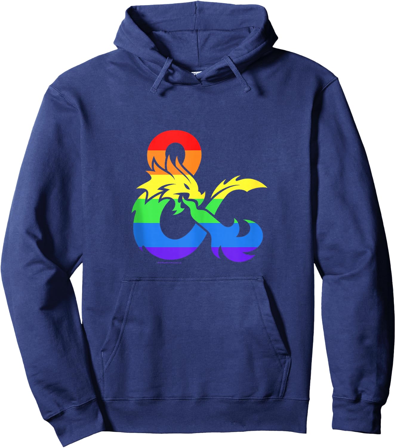 Dungeons & Dragons Rainbow Pride Flag Logo Hoodie - Hoodie | Navy
