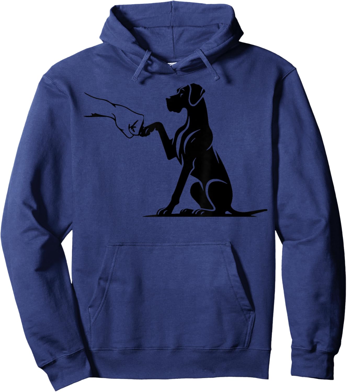 Great Dane with Hand, Mother of The Great Dane Hoodie - Hoodie | Navy