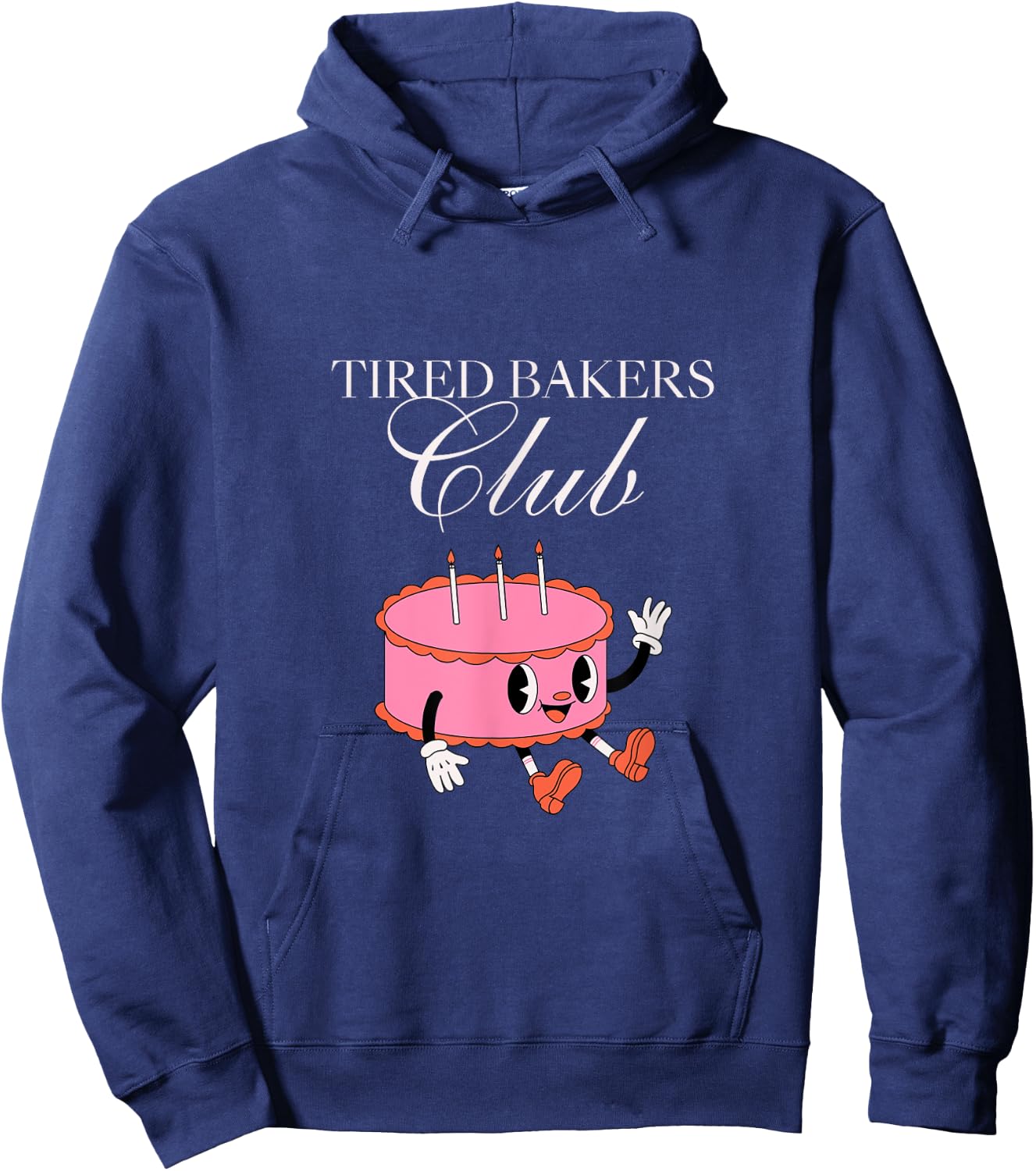 Tired Bakers Club Vintage Cake Retro Baking Funny Hoodie - Hoodie | Navy