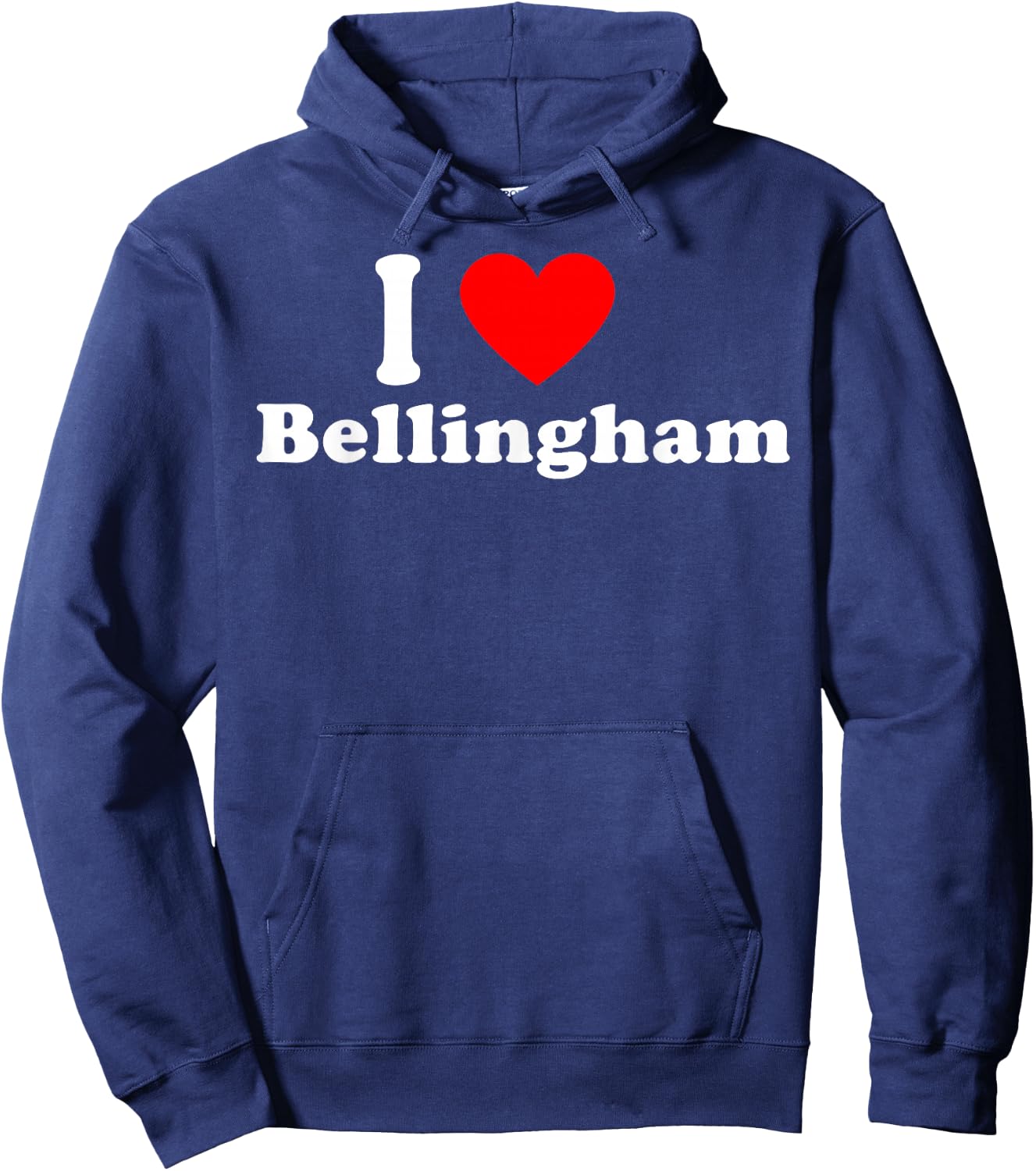 I Love Bellingham City Washington Classic Hoodie - Hoodie | Navy
