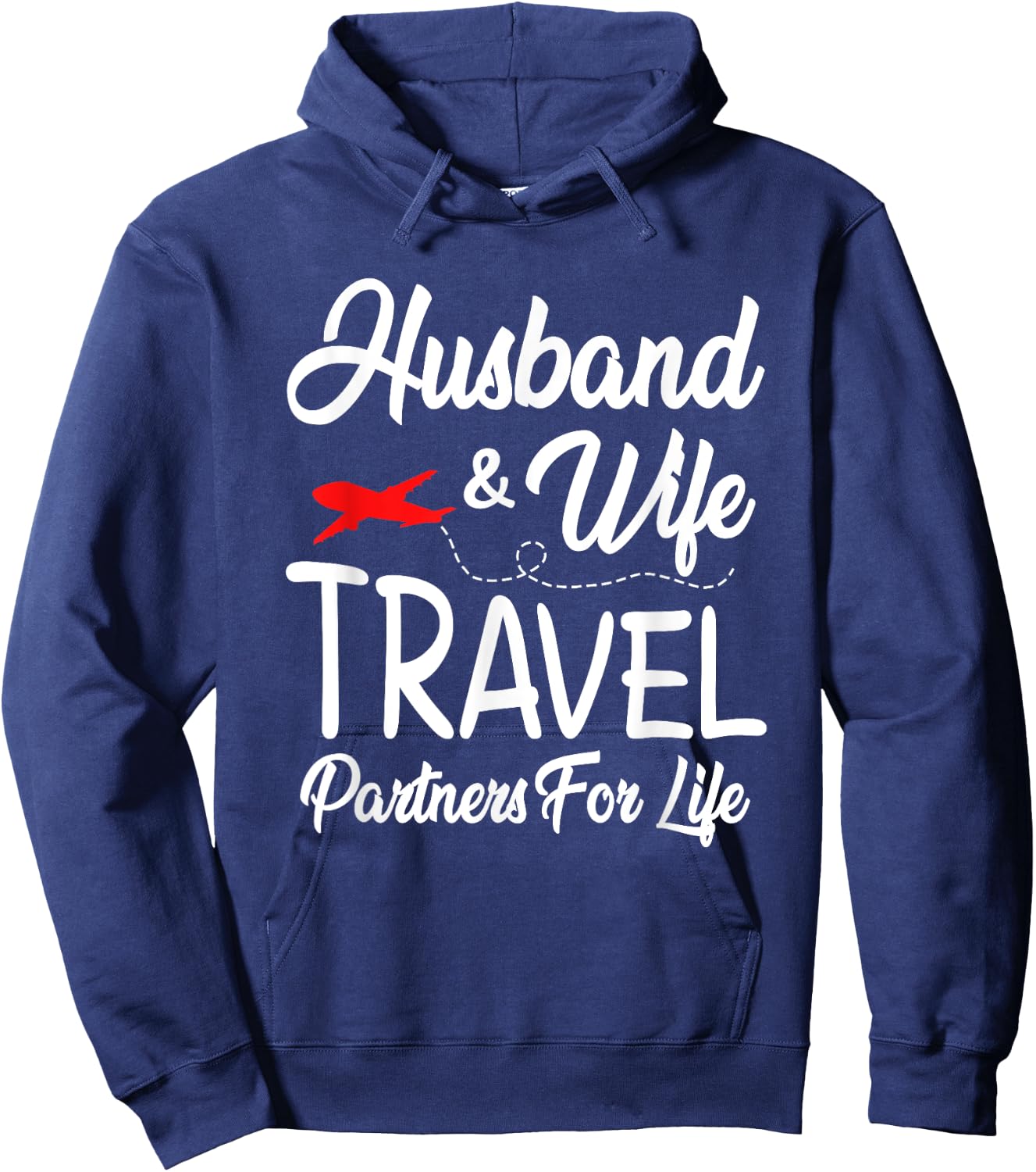 Couple Husband And Wife Matching Shirt Travel Partners Life Hoodie - Hoodie | Navy