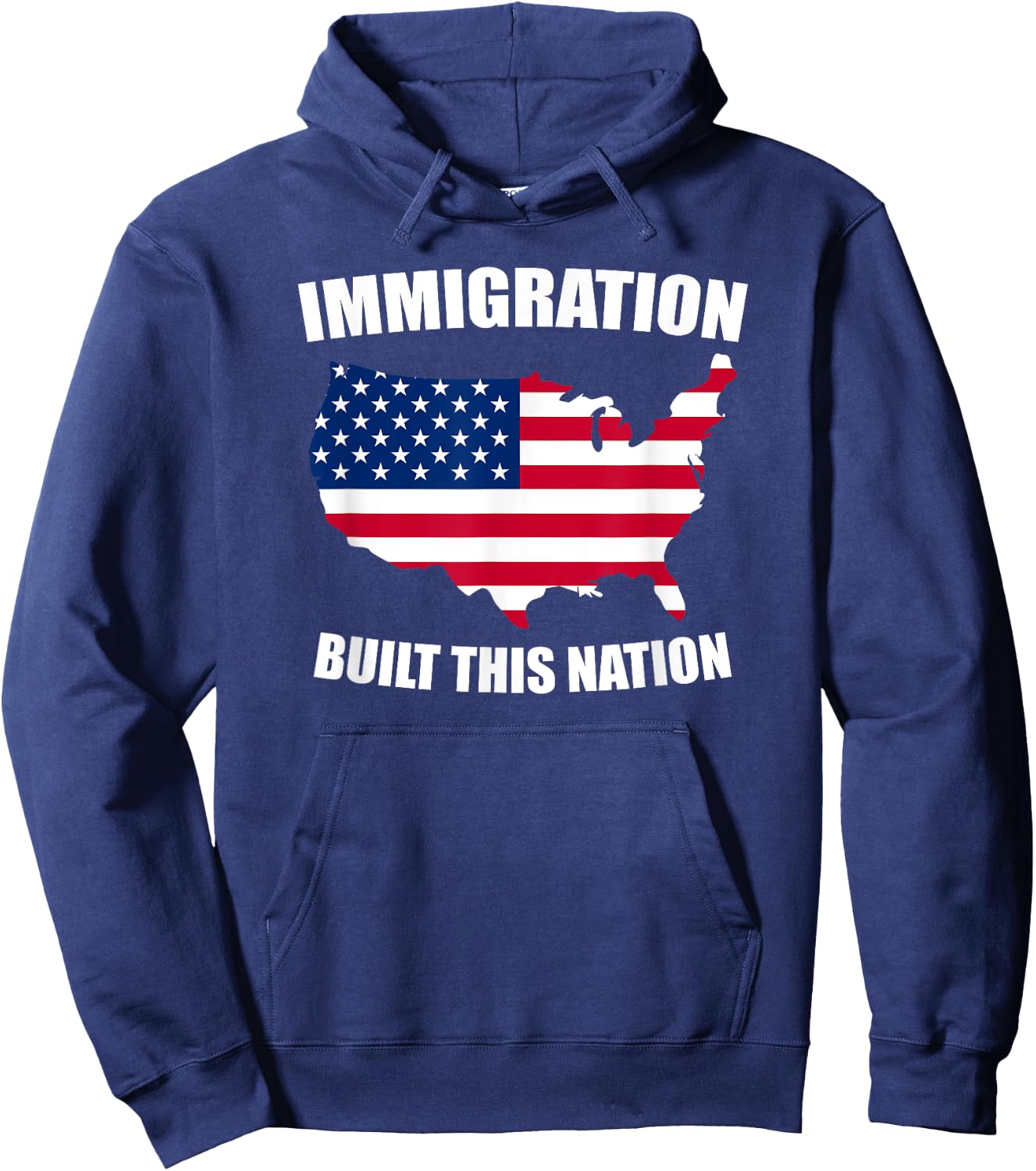 Immigration Built This Nation USA Protest T Shirt - Support Hoodie - Hoodie | Navy