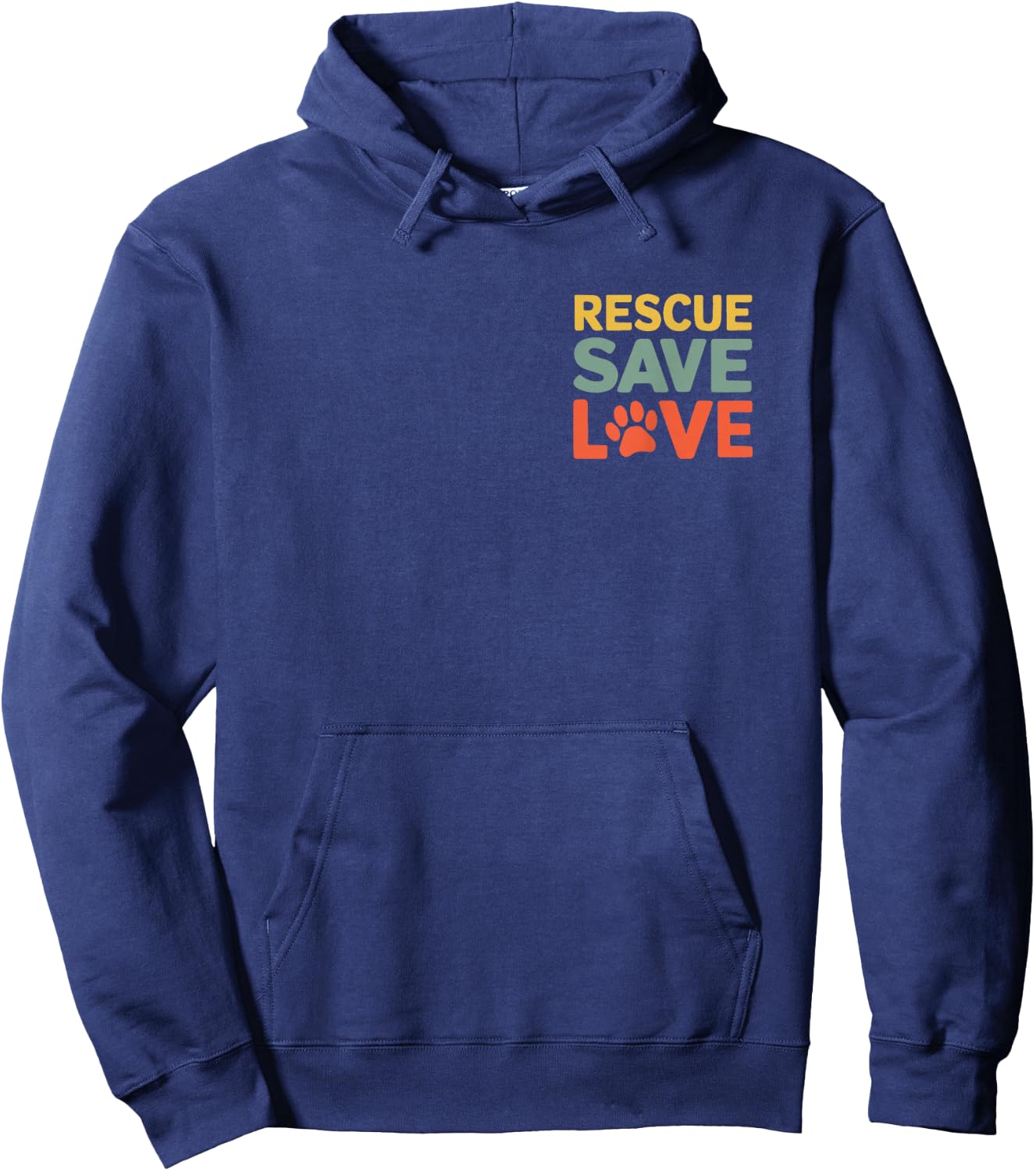 Animal Rescue Gifts Rescue the Mistreated Save the Injured Love the Abandoned - Black - Small Hoodie - Hoodie | Navy