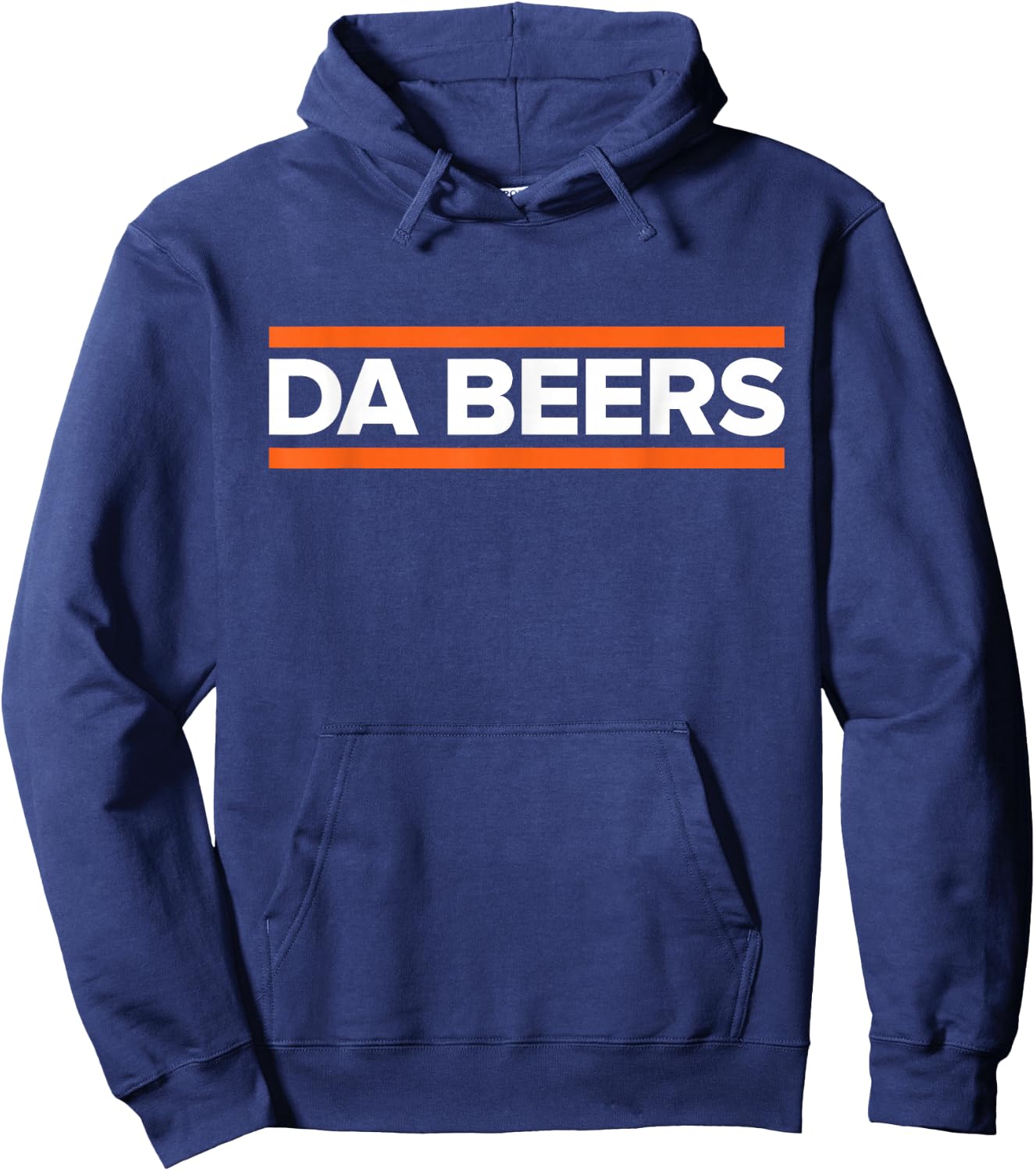 DA BEERS - Funny Party Beer Day Drinking Blue & Orange Hoodie - Hoodie | Navy