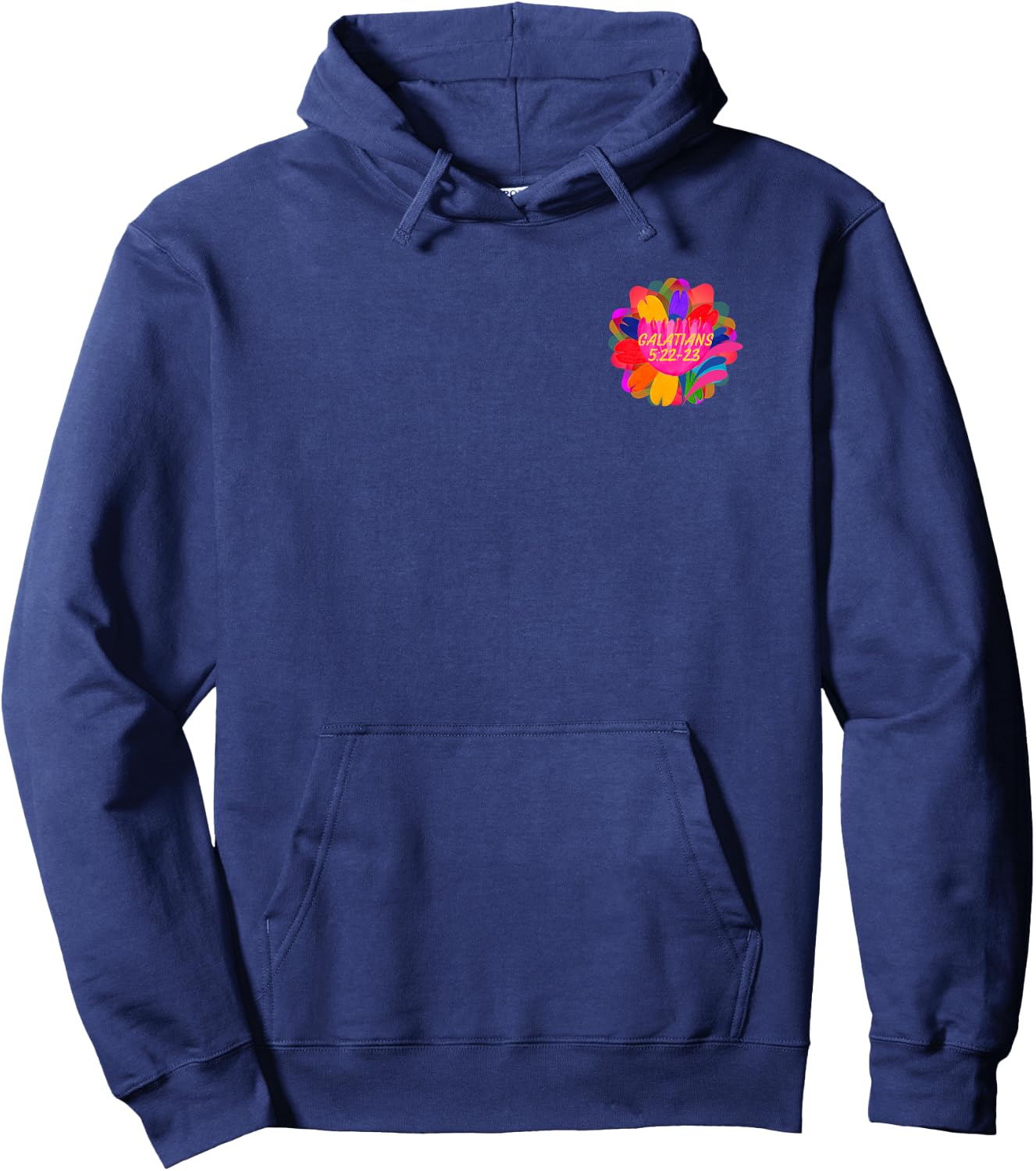 God's Fruit of The Spirit Galatians 5 22 Design on Back Gift Hoodie - Hoodie | Navy