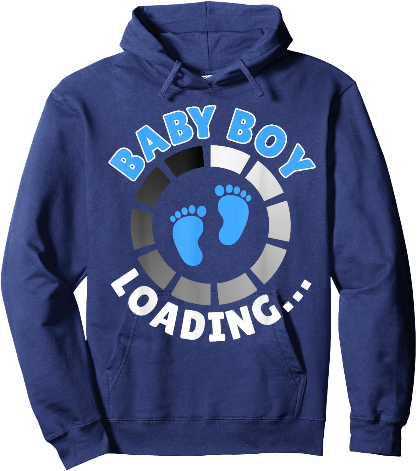 Expectant Mother BABY BOY LOADING Funny Future Mother Hoodie - Hoodie | Navy