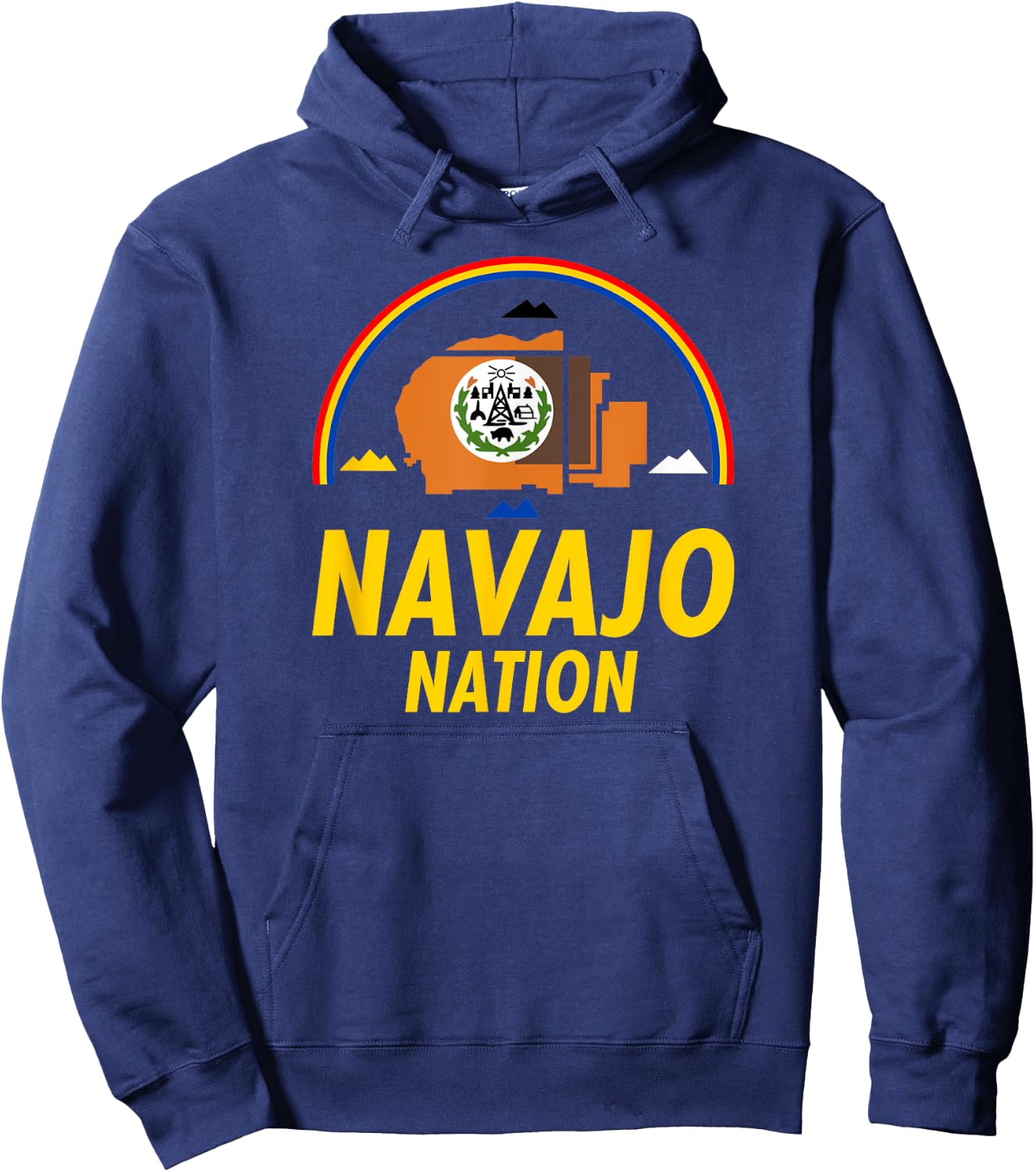 Navajo-Nation Flag: Native American Kids Hoodie - Hoodie | Navy