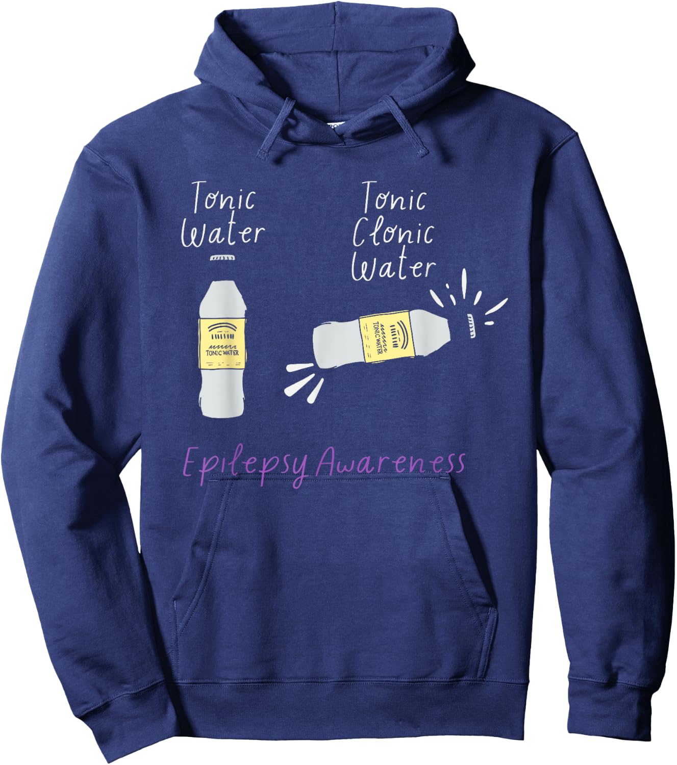 Tonic Water Tonic Clonic Water Epilepsy Awareness Apparel Hoodie - Hoodie | Navy