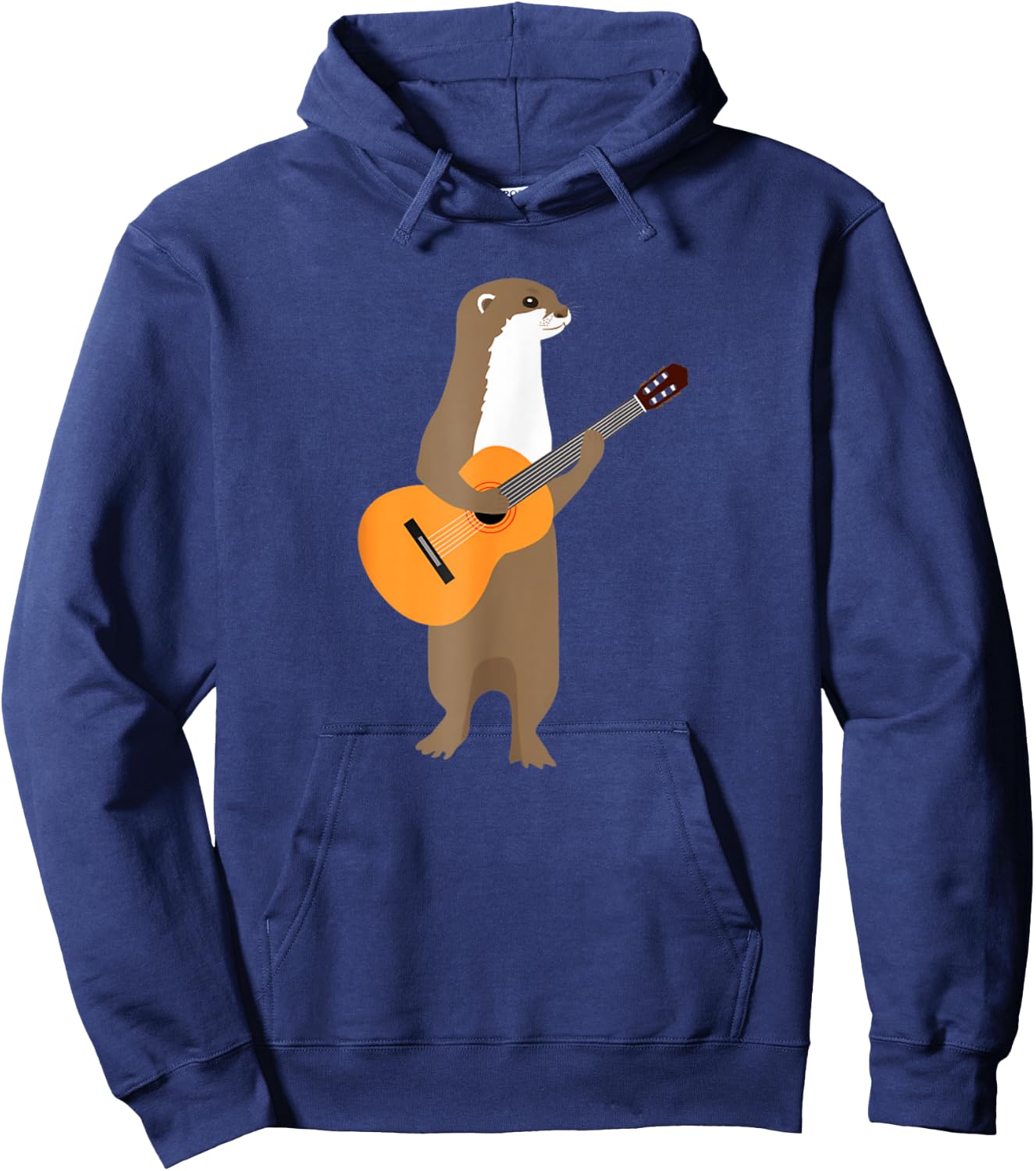 Guitar Otter Animal Musical Funny Cute Otter Band Hoodie - Hoodie | Navy