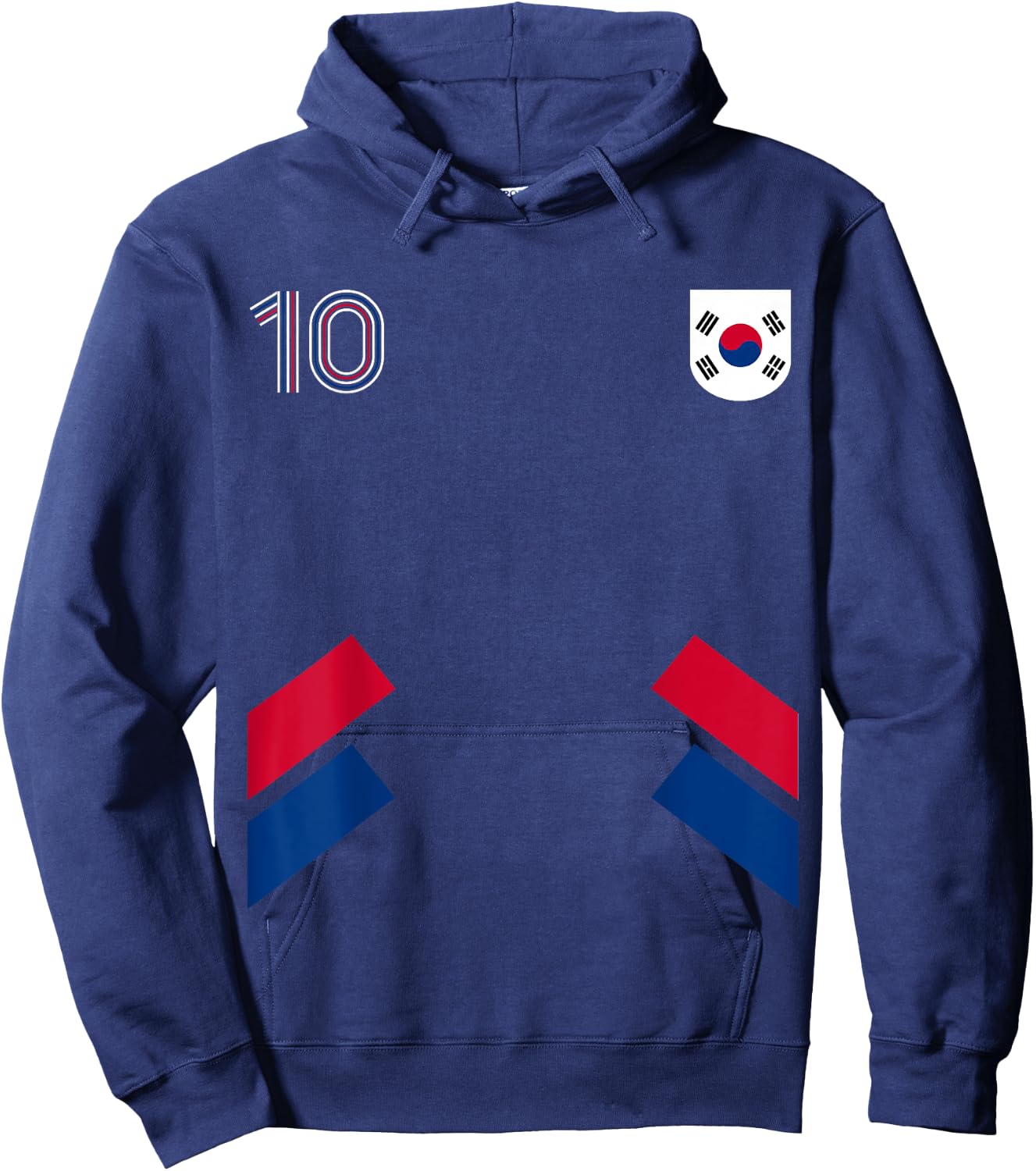 Retro10 South Korea Football South Korea Soccer Flag Hoodie - Hoodie | Navy