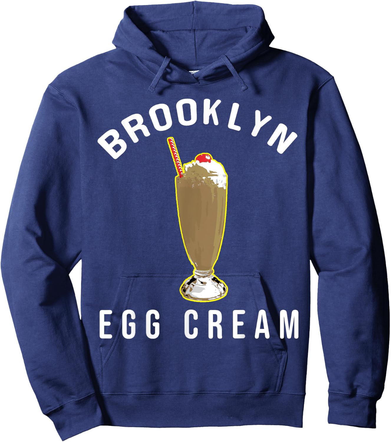 Retro Brooklyn New York Egg Cream NY Old School Home Hoodie - Hoodie | Navy
