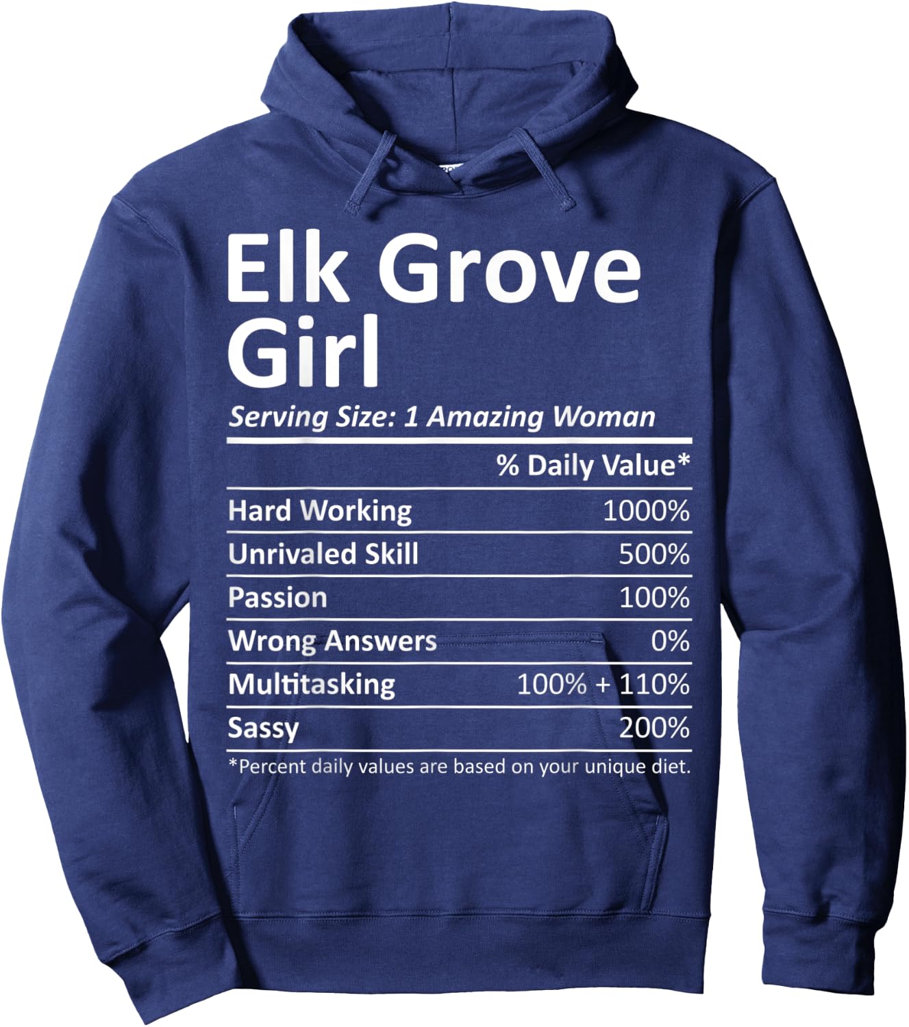 ELK GROVE GIRL CA CALIFORNIA Funny City Home Roots USA Gift Hoodie - Hoodie | Navy