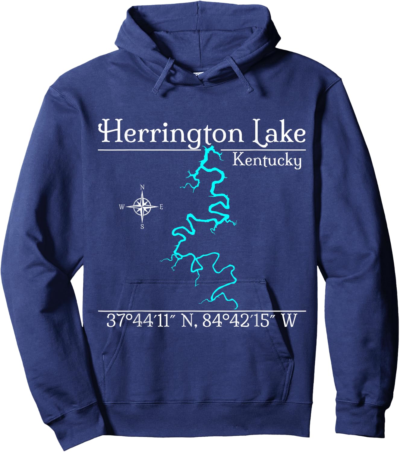 Herrington Lake, Kentucky Hoodie - Hoodie | Navy
