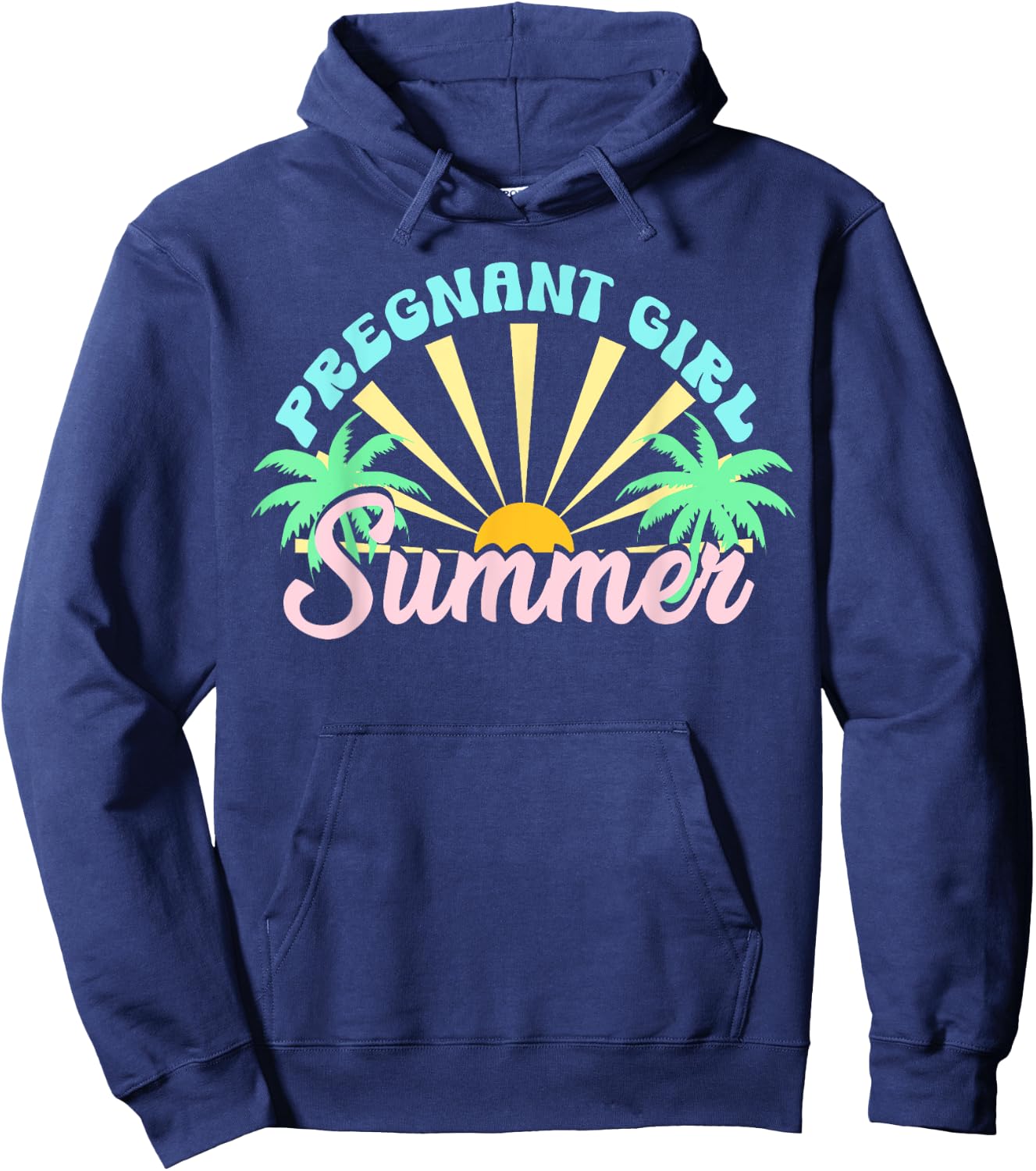 Pregnant Girl Summer Hoodie - Hoodie | Navy