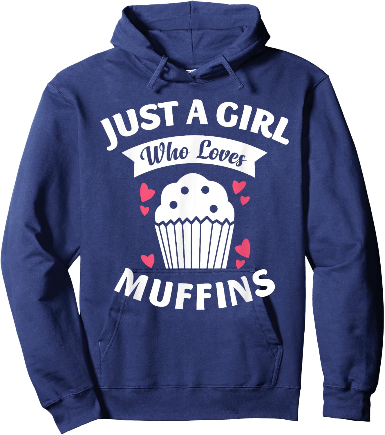 Just A Girl Who Loves Muffins Shirt, Baking Lovers Girls Hoodie - Hoodie | Navy