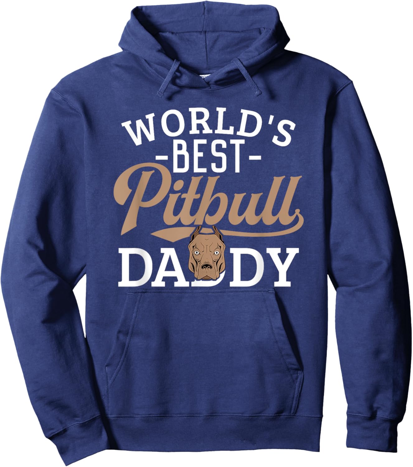 Pitbull Dad Shirt Funny Father's Day Pit Bull Dog Lover Best Hoodie - Hoodie | Navy