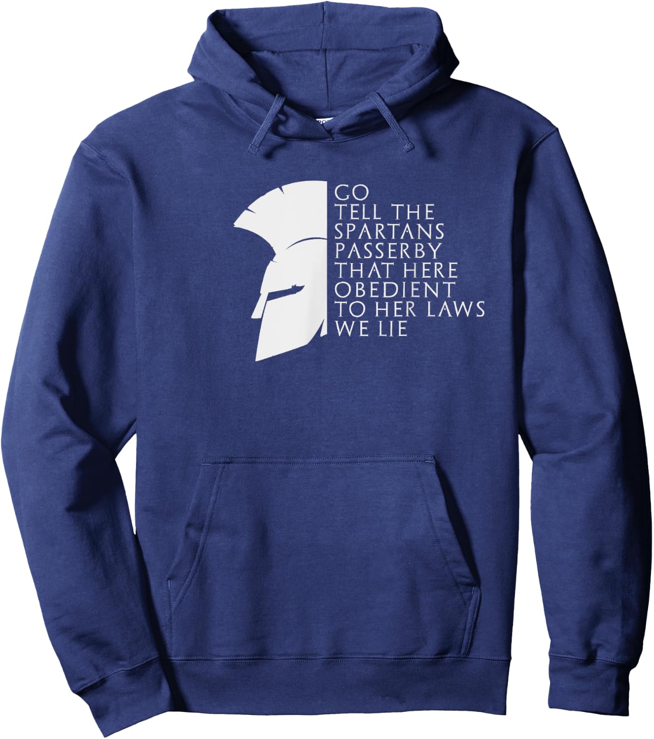 Spartan Thermopylae Quote Greek History Hoodie - Hoodie | Navy