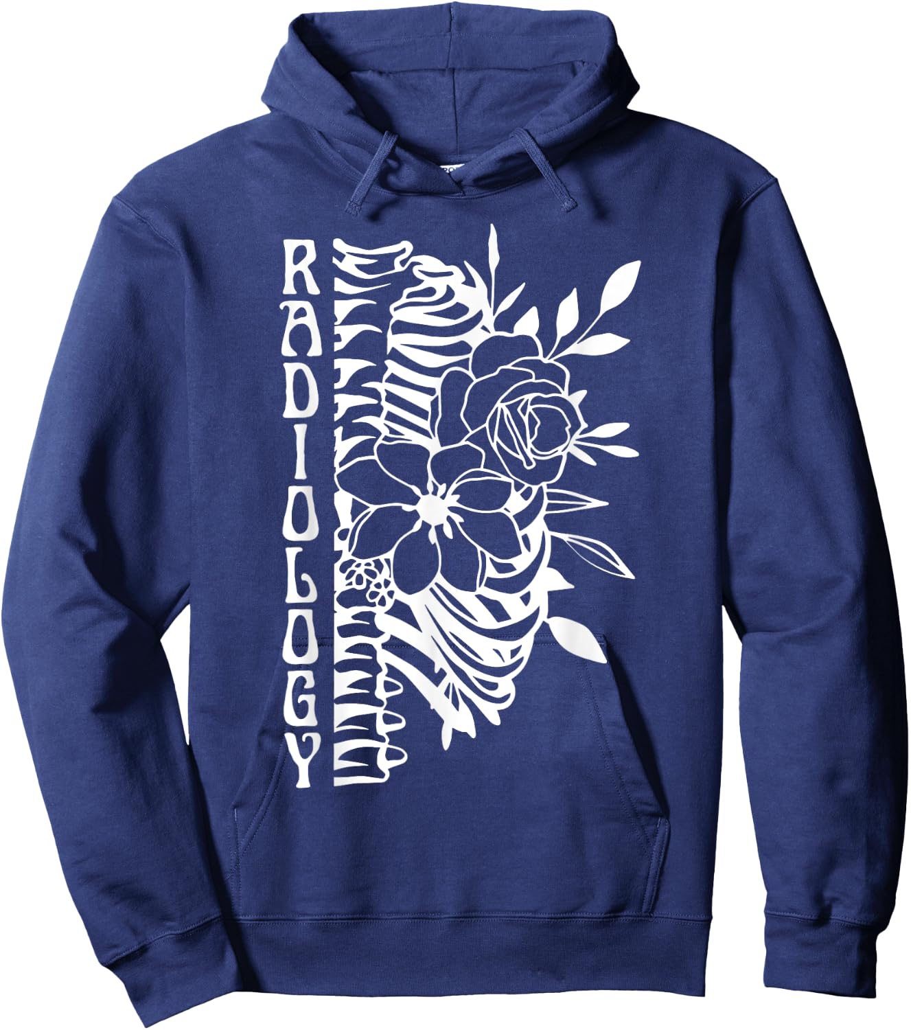 Radiology Technologist Skeleton Floral X-Ray Rad Tech Hoodie - Hoodie | Navy