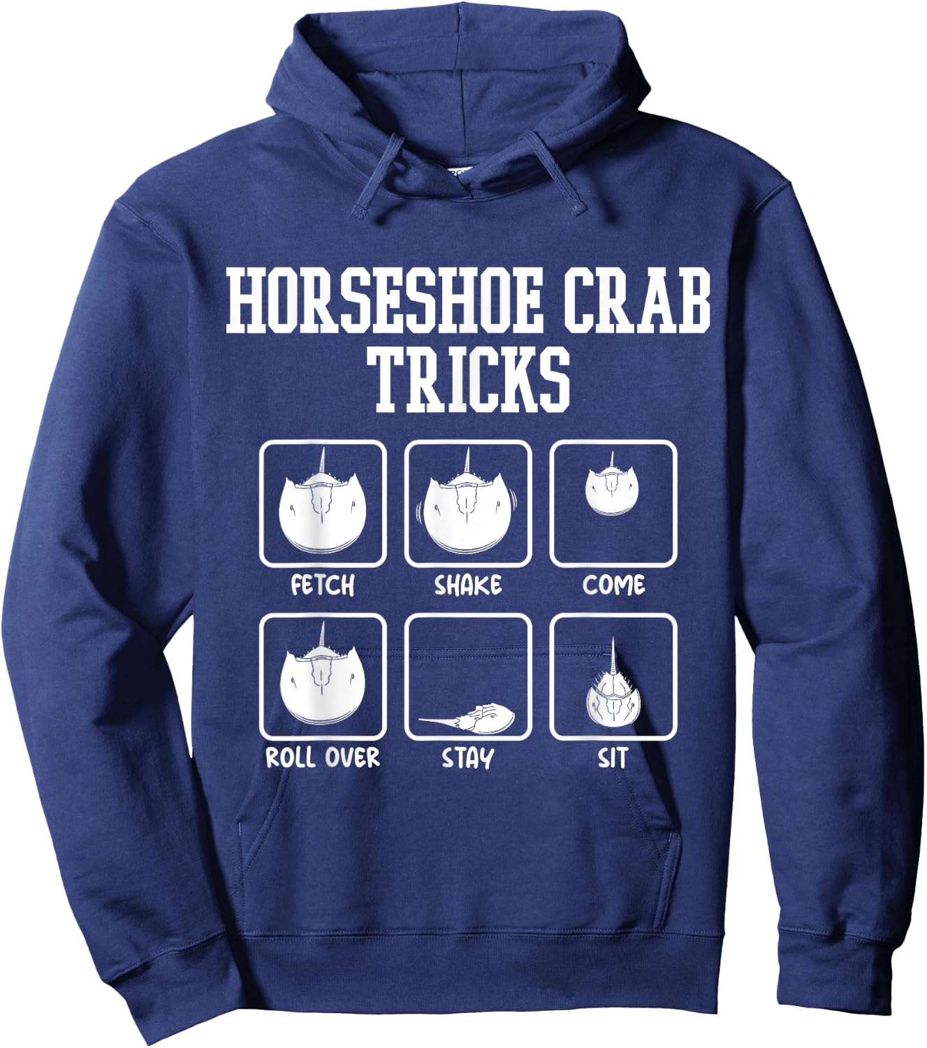 Encycloart Horseshoe Crab Stuffed Animal Xiphosura Crabs Hoodie - Hoodie | Navy