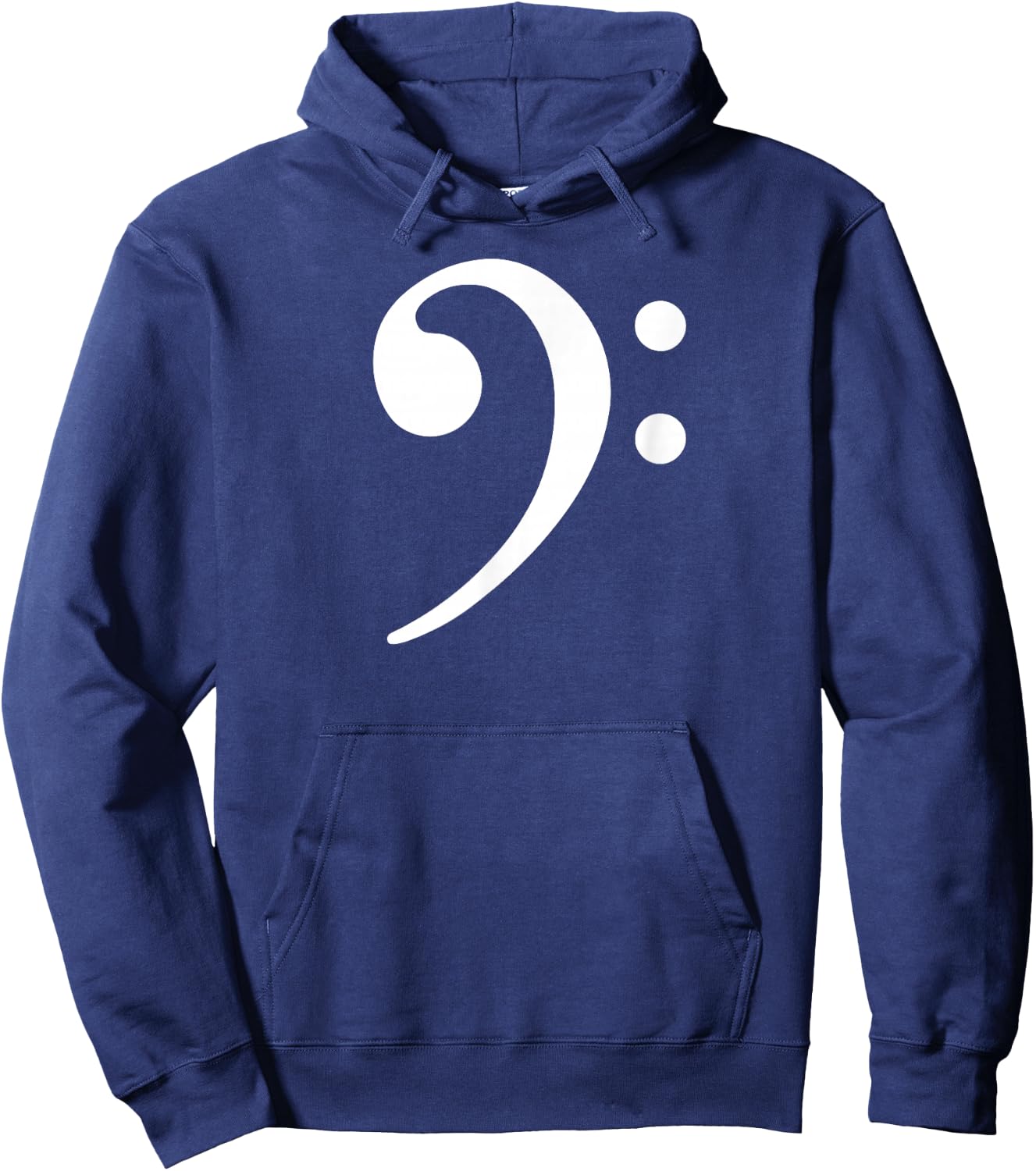 Kickazz Bass Player Bass Note F Key - Bass Clef, Black, Men's Small, Short Sleeve, Classic Fit, Polyester 100% Hoodie - Hoodie | Navy