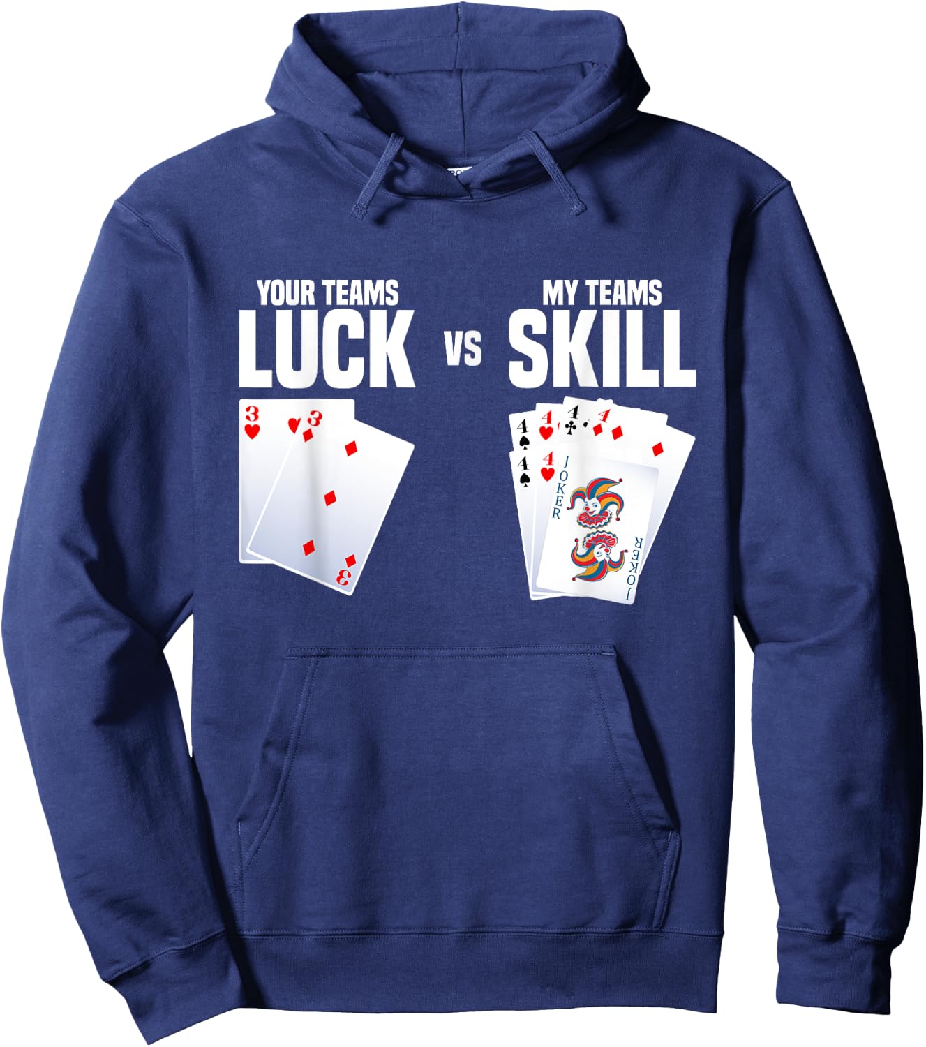 Hand and Foot Cards with Point Values Card Set Hand Foot Hoodie - Hoodie | Navy