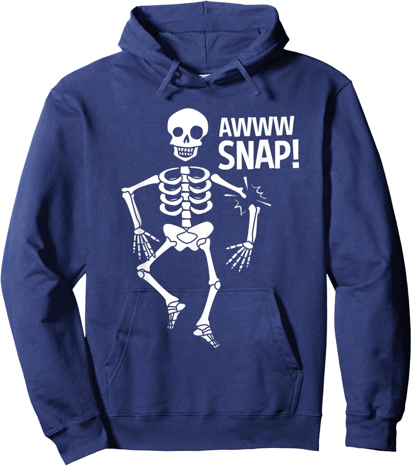 Broken Arm Halloween Aww Snap Skeleton Hoodie - Hoodie | Navy