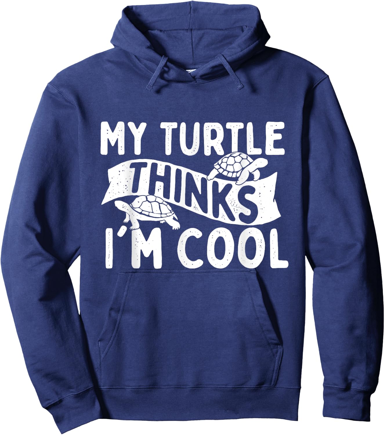 My Turtle Thinks I'm Cool - Wildlife Cute Tortoise Beach Women Kids Hoodie - Hoodie | Navy